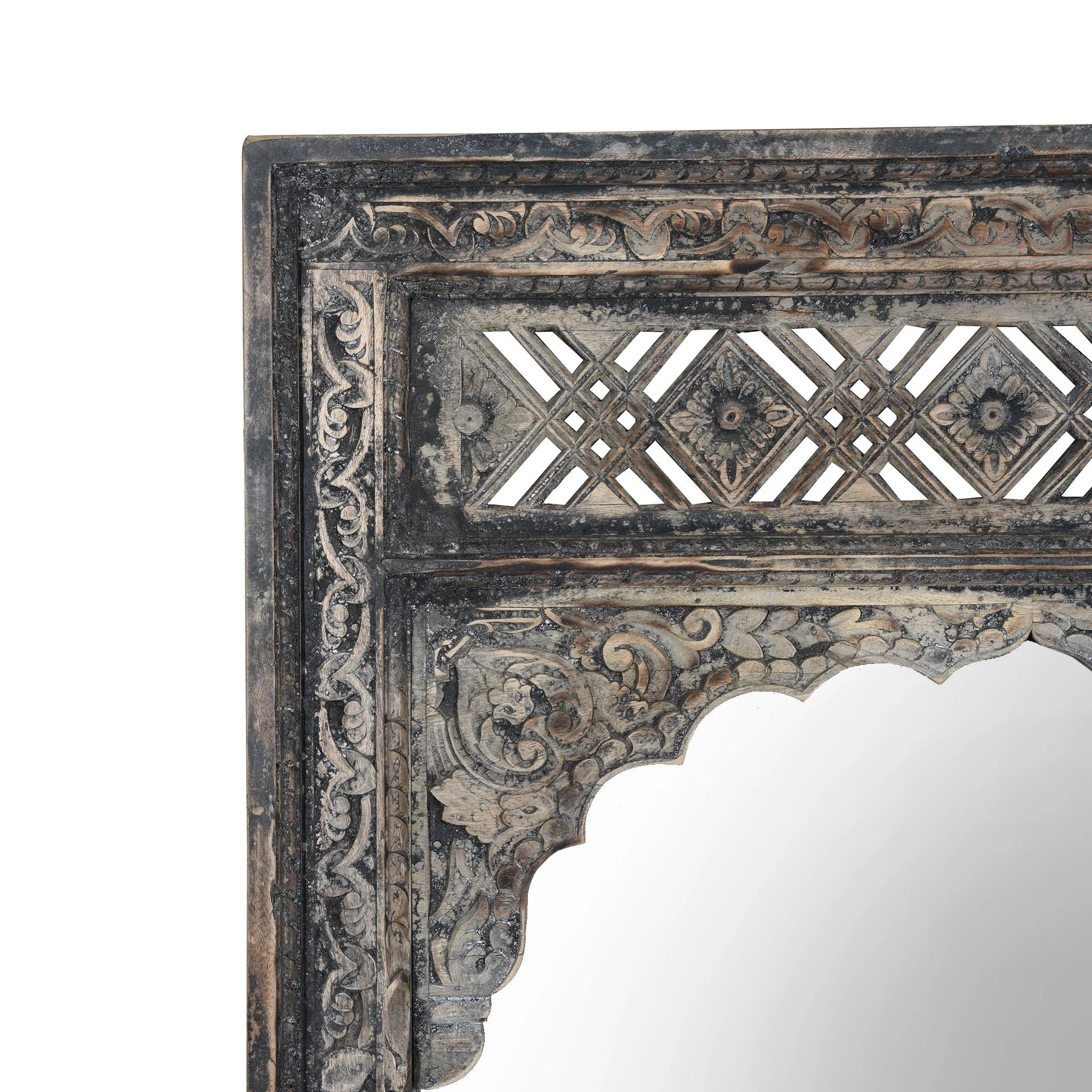 Indian Mango Wood Mihrab Mirror - Image 3