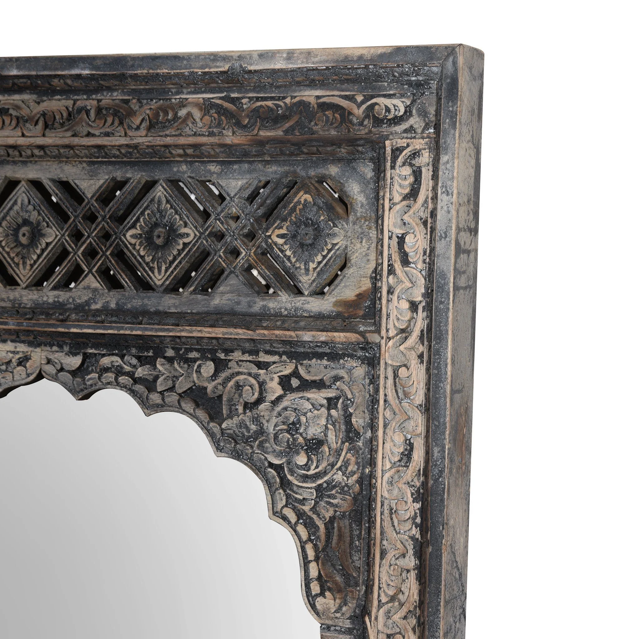 Indian Mango Wood Mihrab Mirror - Image 5