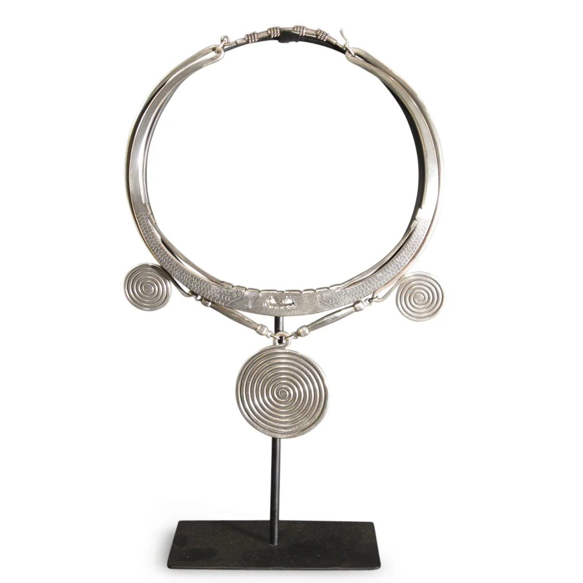 Miao Tribal Necklace on Stand