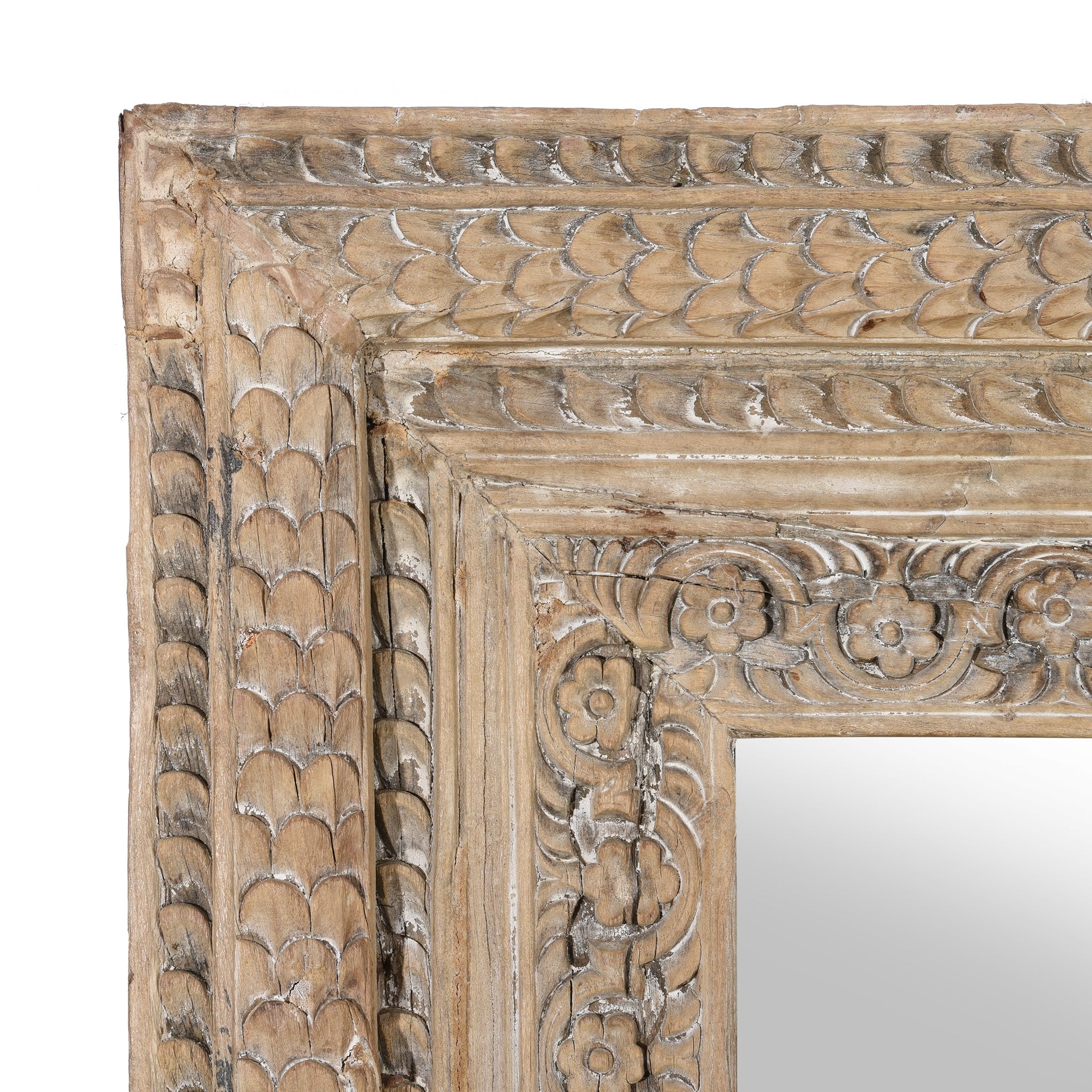 Mirror Made From An Old Carved Teak Door - 19thC - Image 2