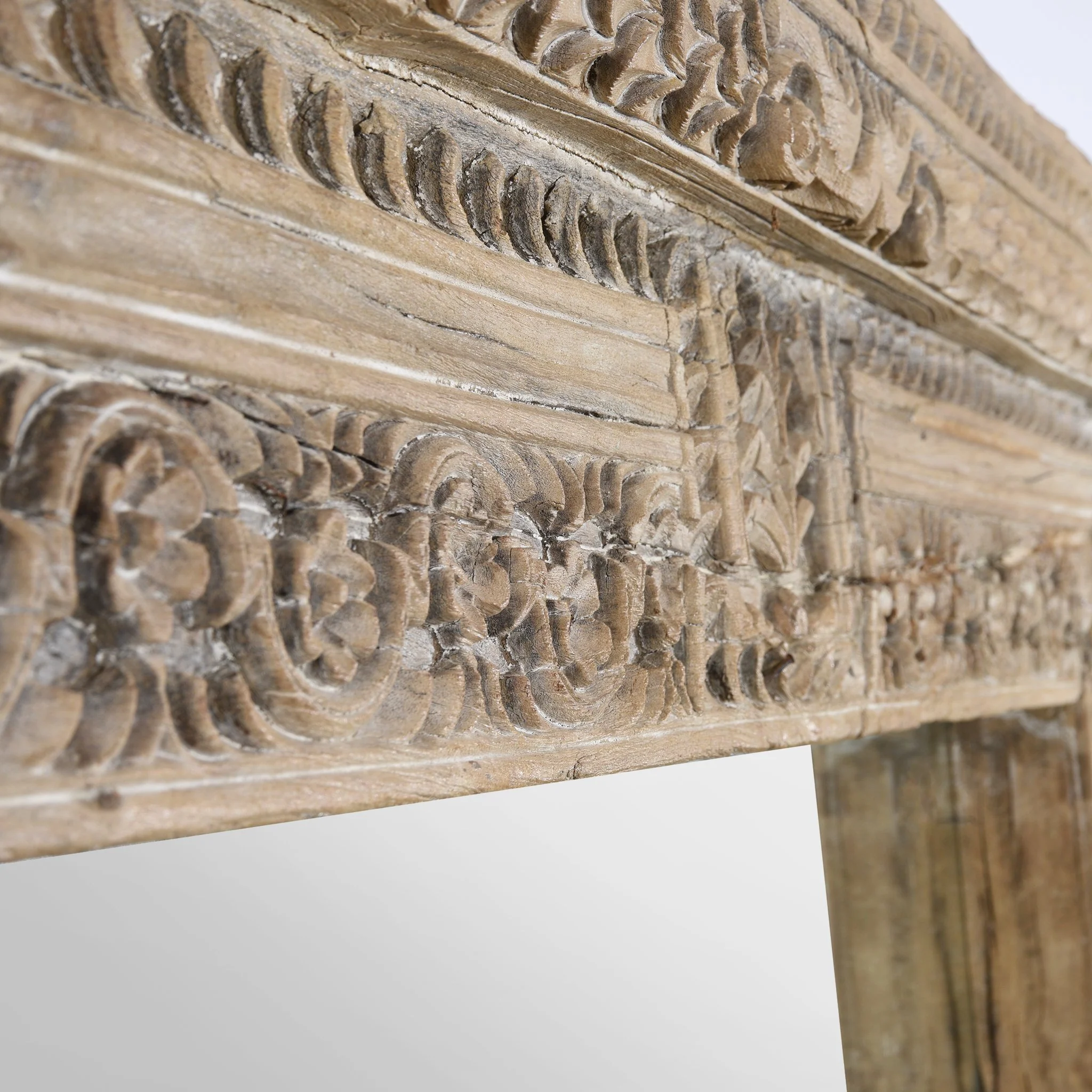 Mirror Made From An Old Carved Teak Door - 19thC - Image 4