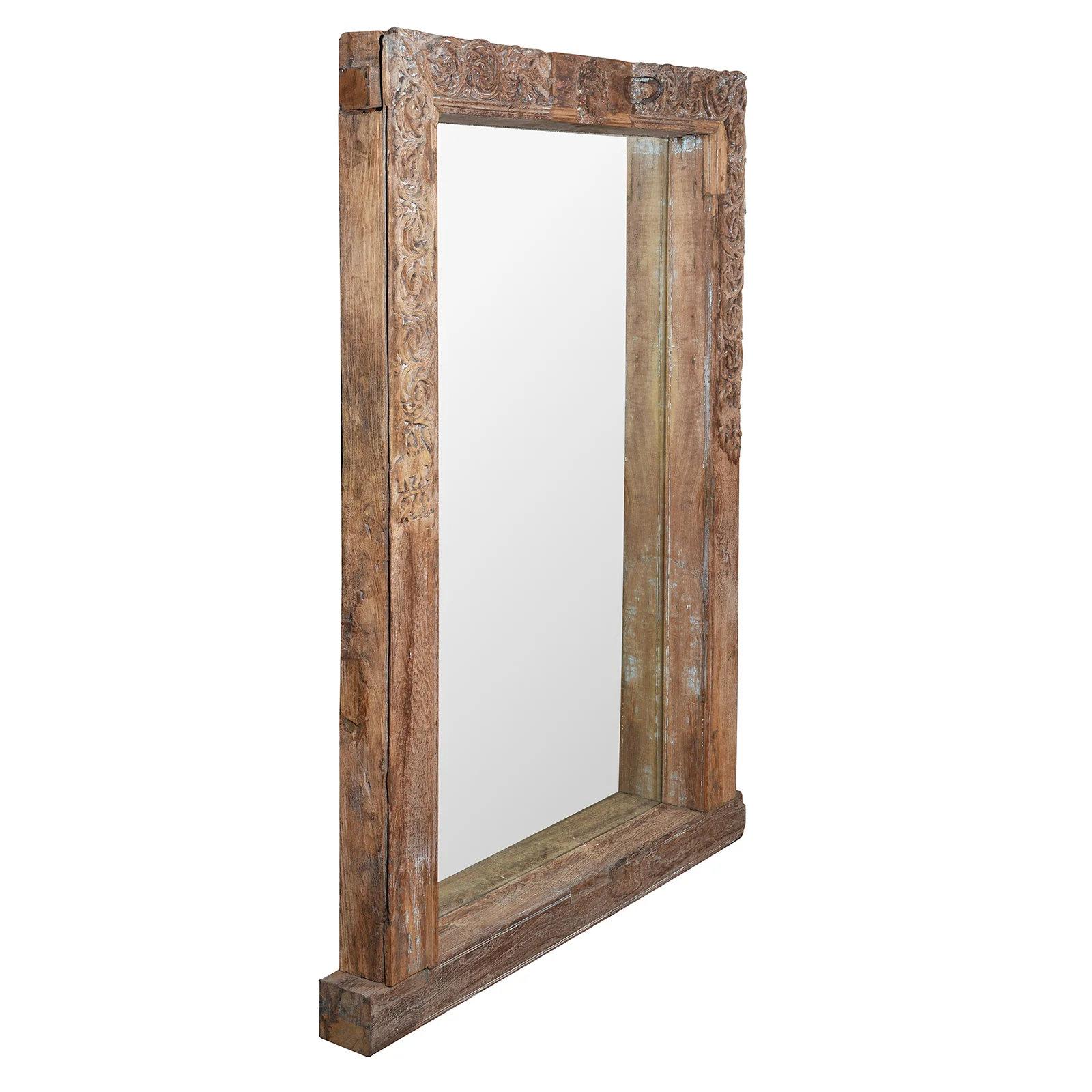 Mirror Made From An Old Teak Door From Kutch - Early 19th Century - Image 3