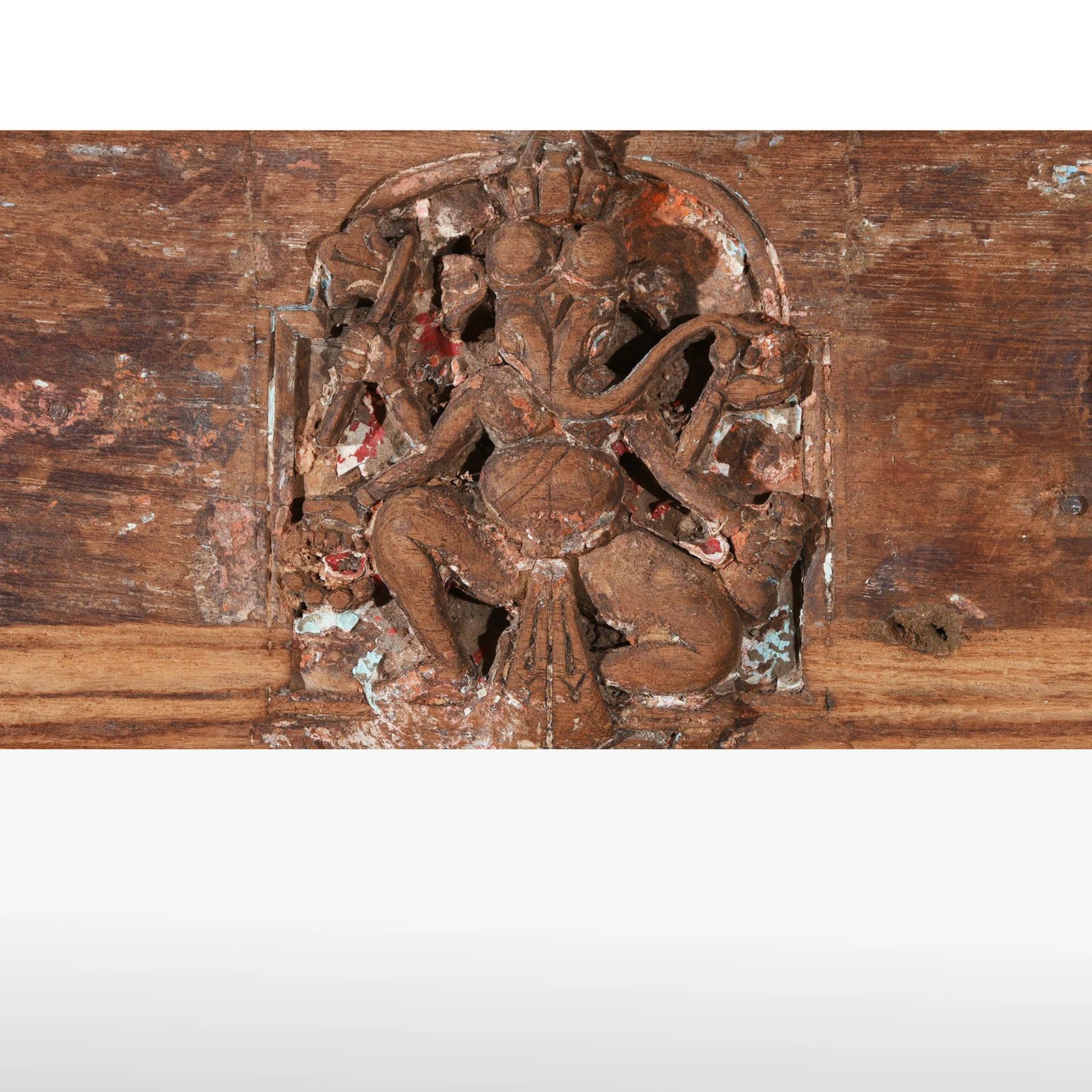 Mirror Made From An Old Teak Door From Kutch - Early 19th Century - Image 5