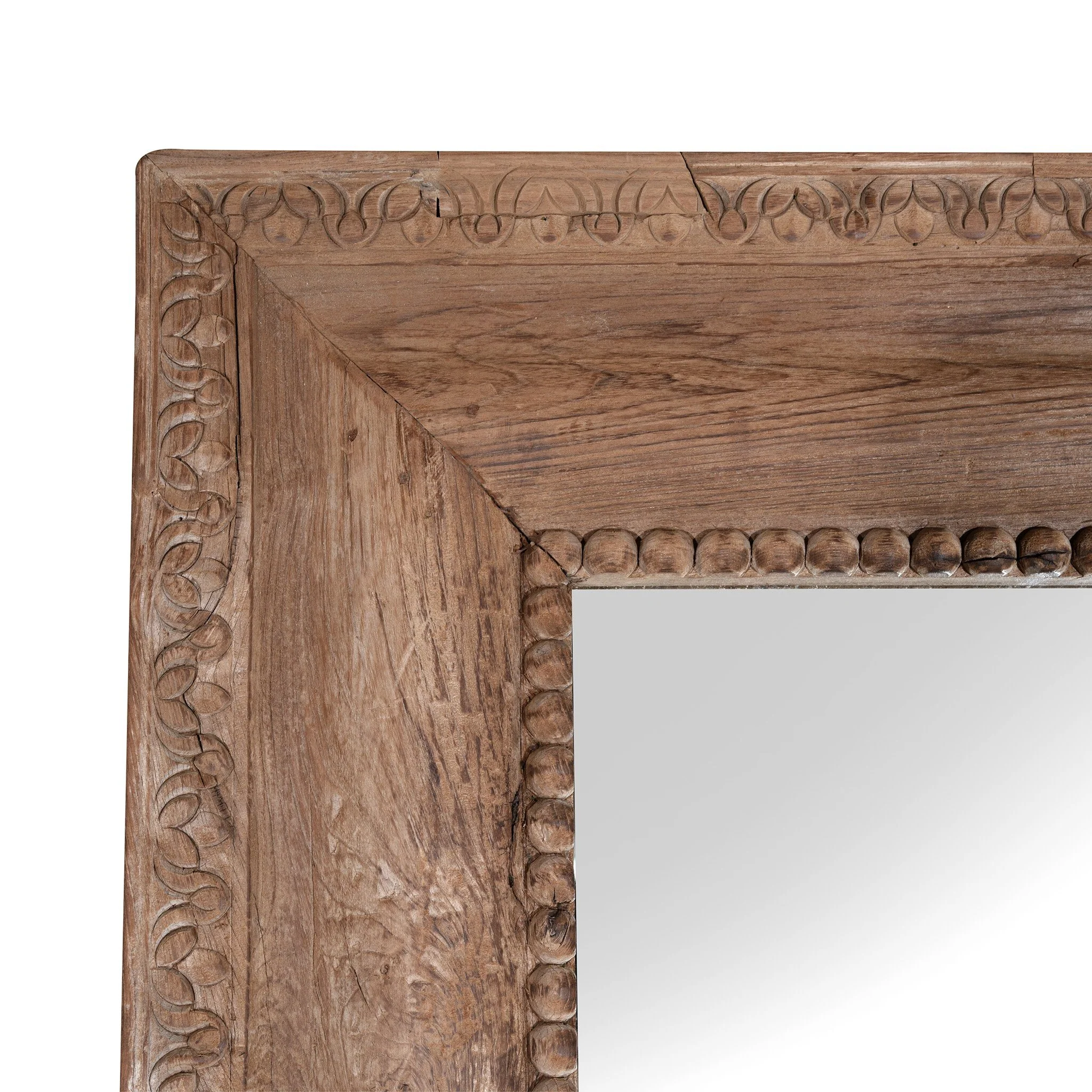 Mirror Made From An Old Teak Door From Andra Pradesh - 19thC - Image 2