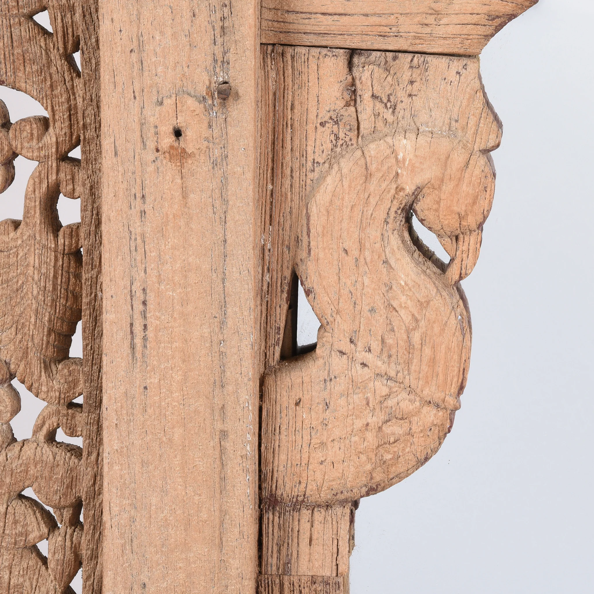 Carved Indian Mirror Made From 19thC Window From Hyderabad - 19th Century - Image 7
