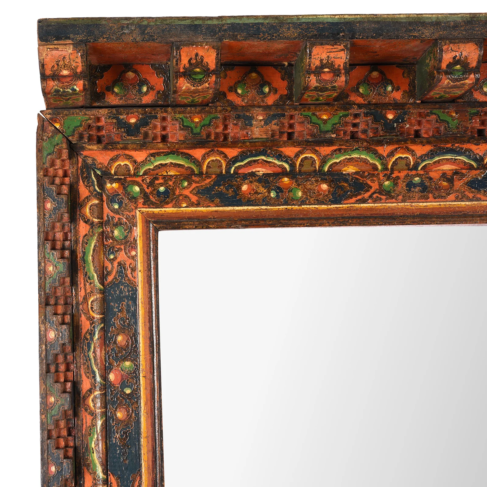 Old Tibetan Door Mirror - Ca 1910 - Image 3