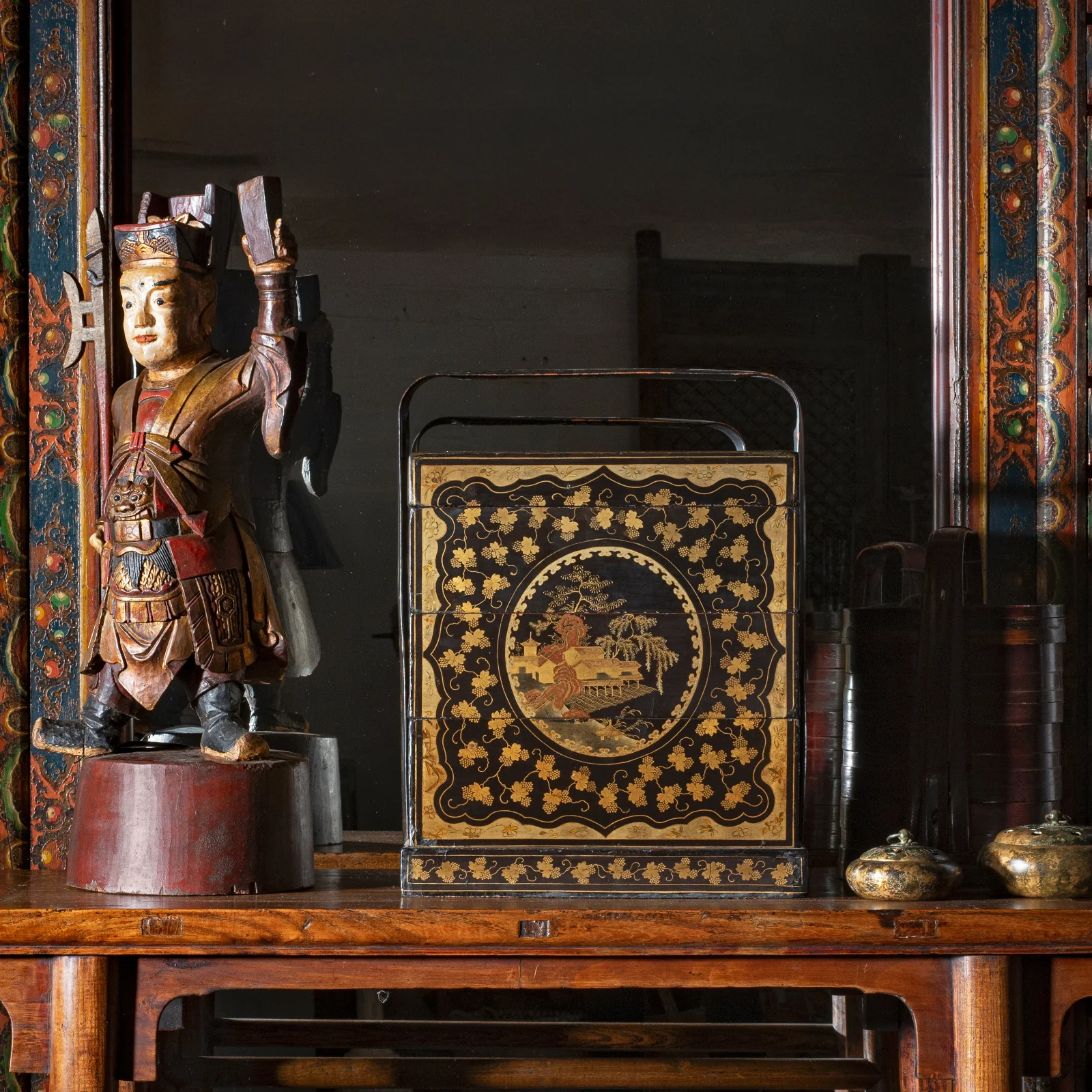 Old Tibetan Door Mirror - Ca 1910 - Image 9