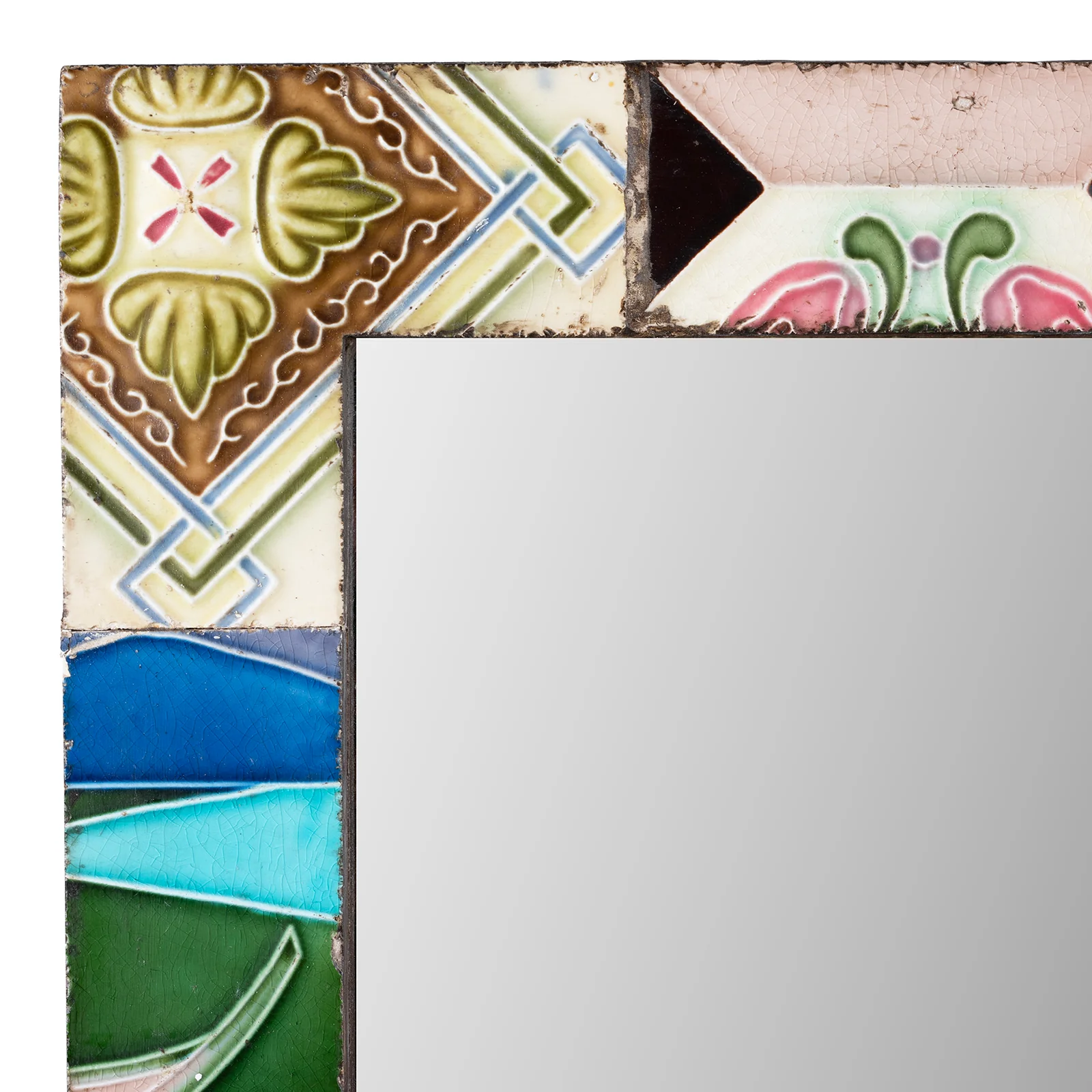 Mirror Made From Old Peranakan Ceramic Tiles - Image 3
