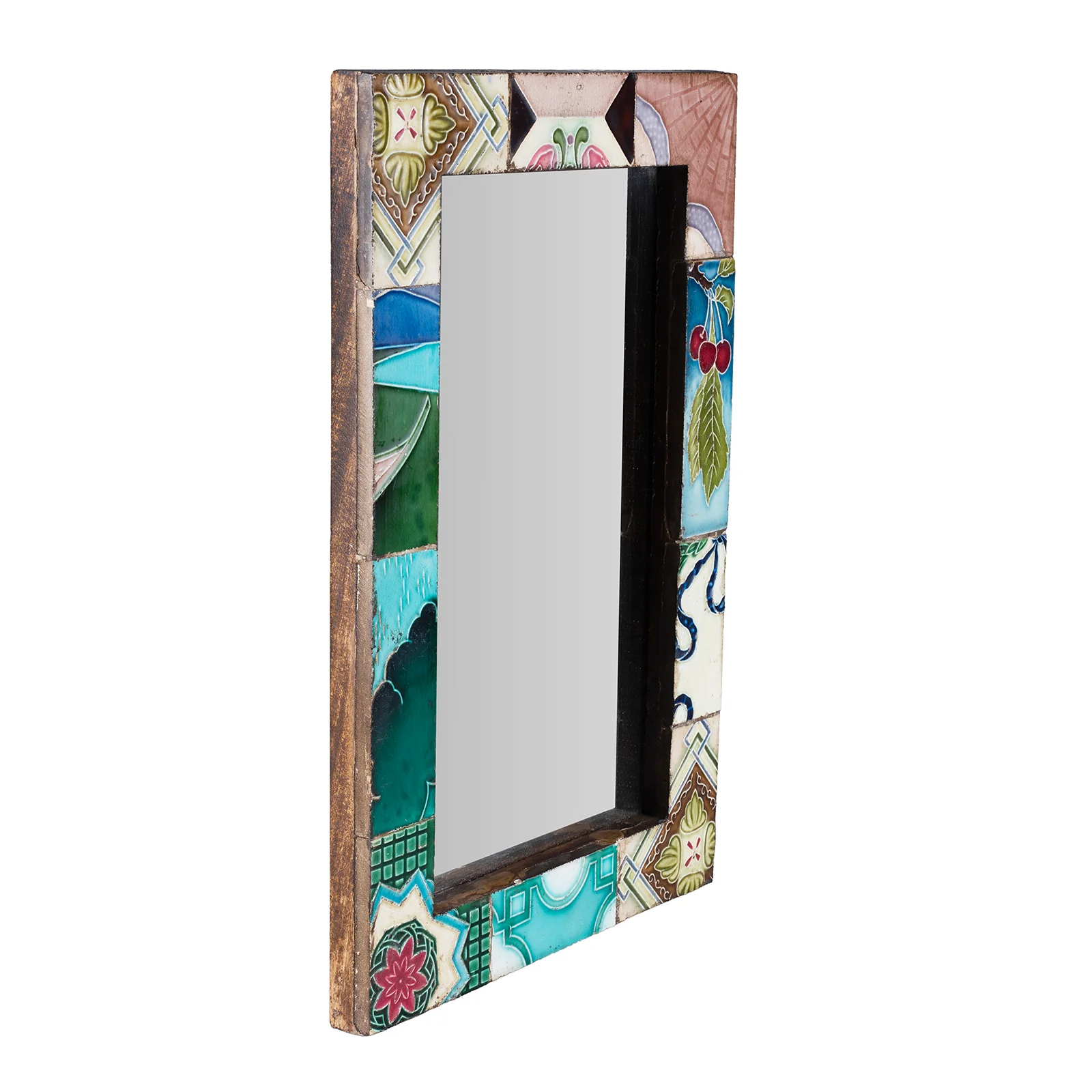 Mirror Made From Old Peranakan Ceramic Tiles - Image 4