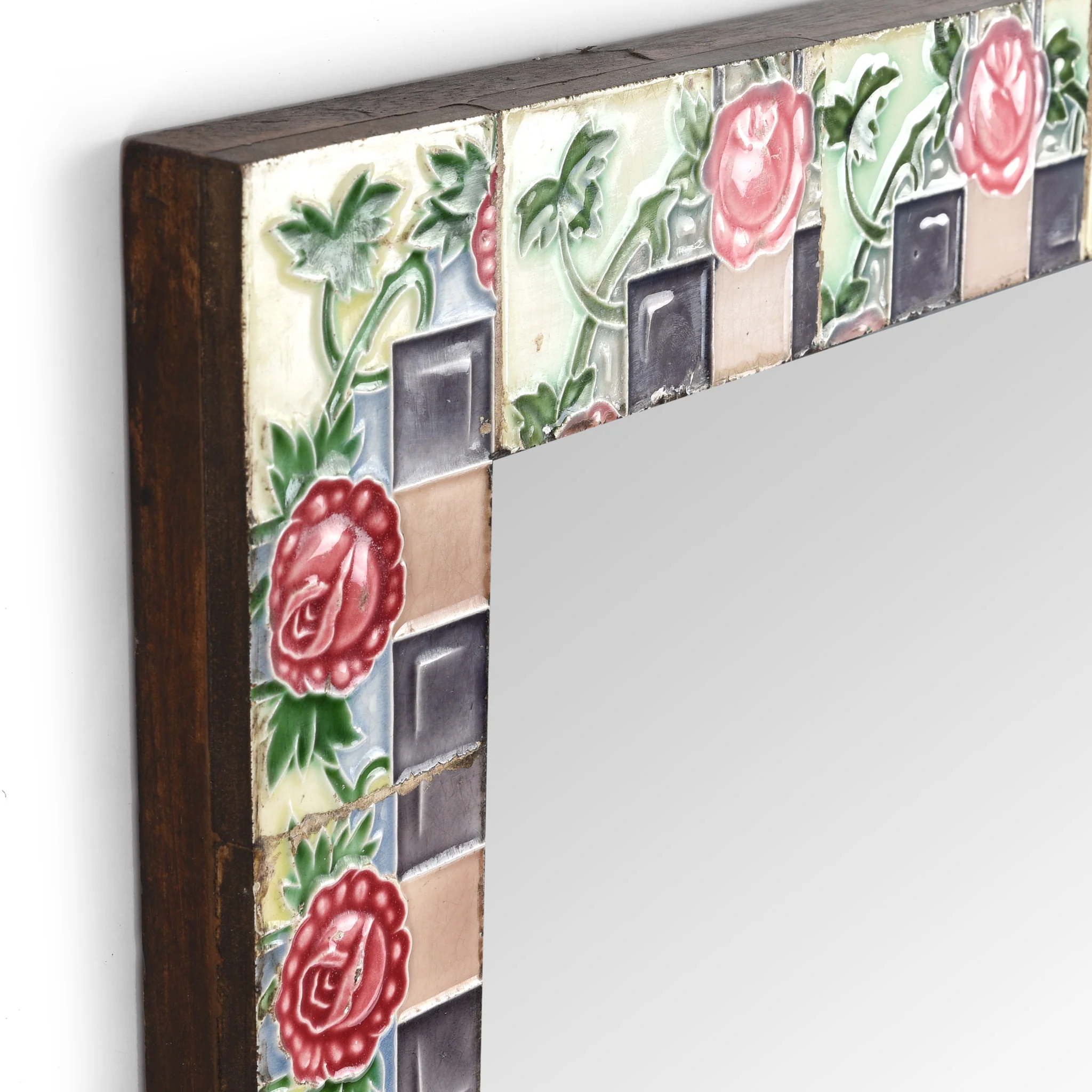 Mirror Made From Old Japanese Ceramic Tiles (46 x 61 cm) - Image 4
