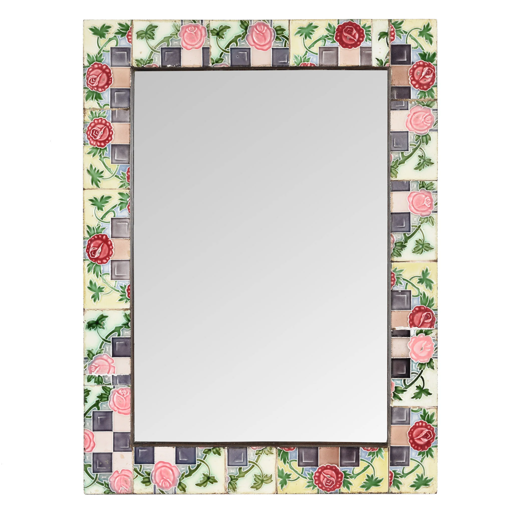 Mirror Made From Old Japanese Ceramic Tiles (46 x 61 cm) - Image 5