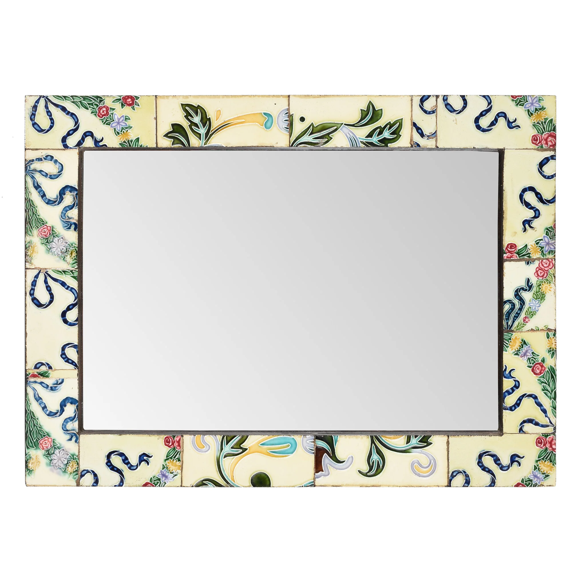 Mirror Made From Old Japanese Ceramic Tiles (46 x 61cm) - Image 2