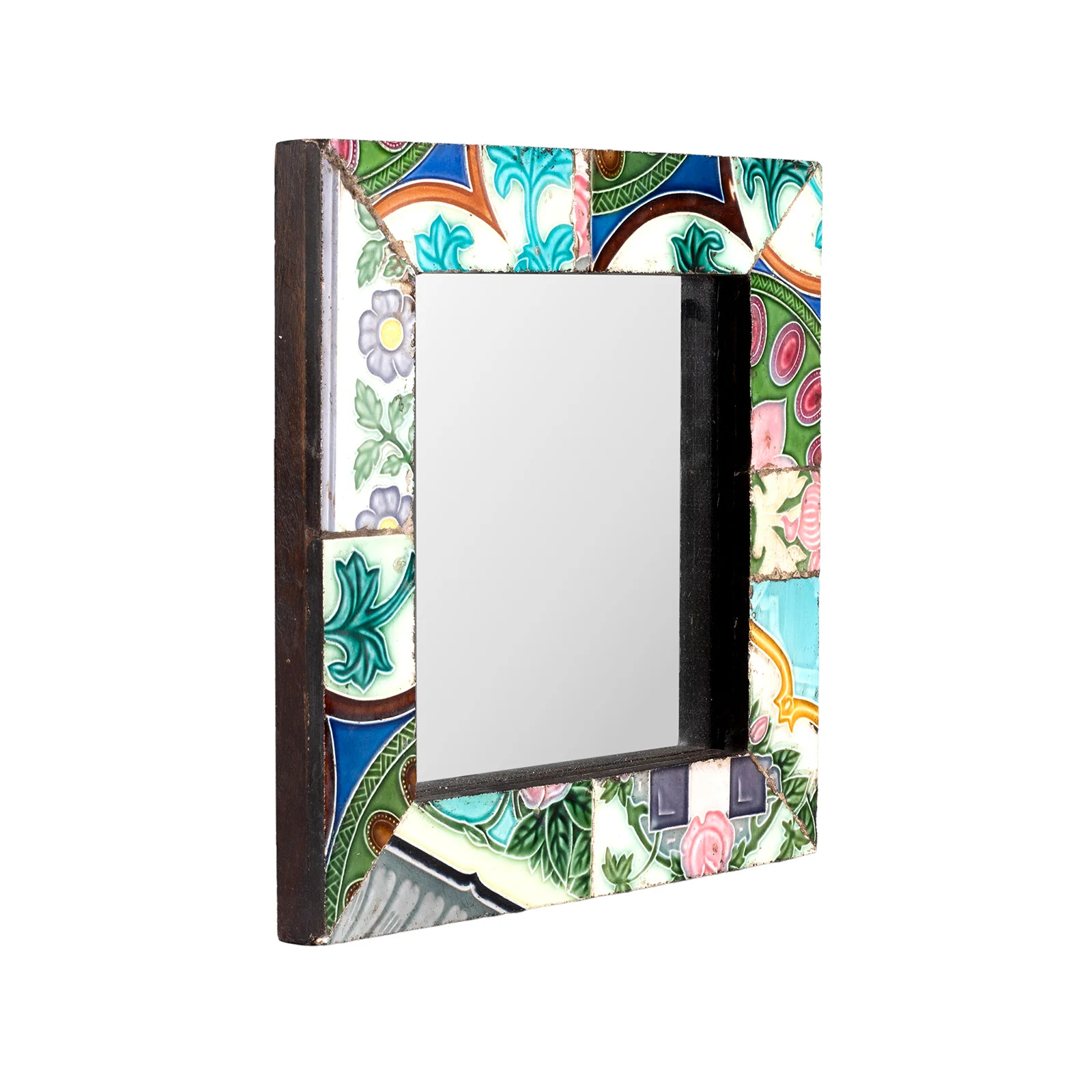 Small Mirror Made From Old Peranakan Ceramic Tiles - Image 4