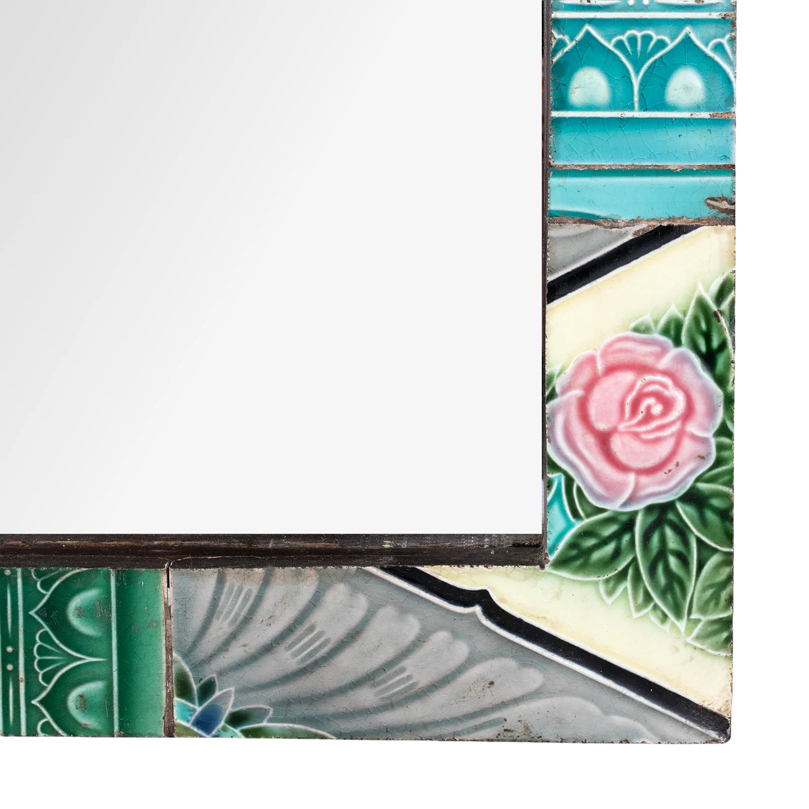 Art Deco Mirror Made From Old Peranakan Ceramic Tiles - Image 3