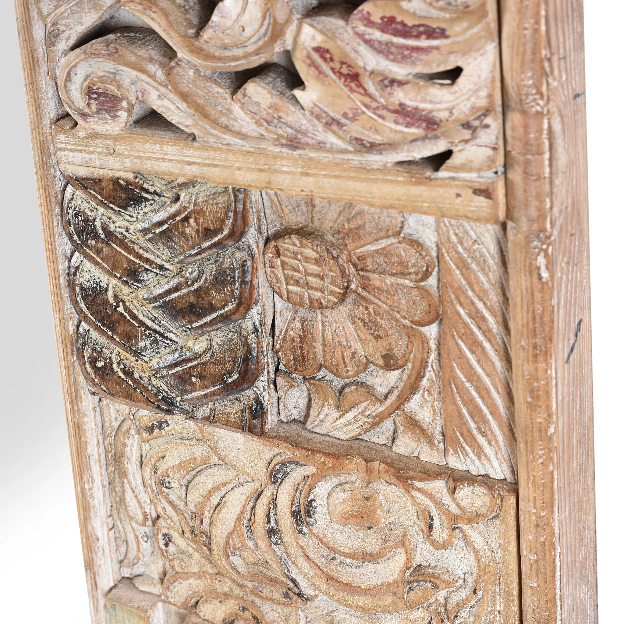 Painted Mirror Made From Reclaimed Teak Wood - Image 5