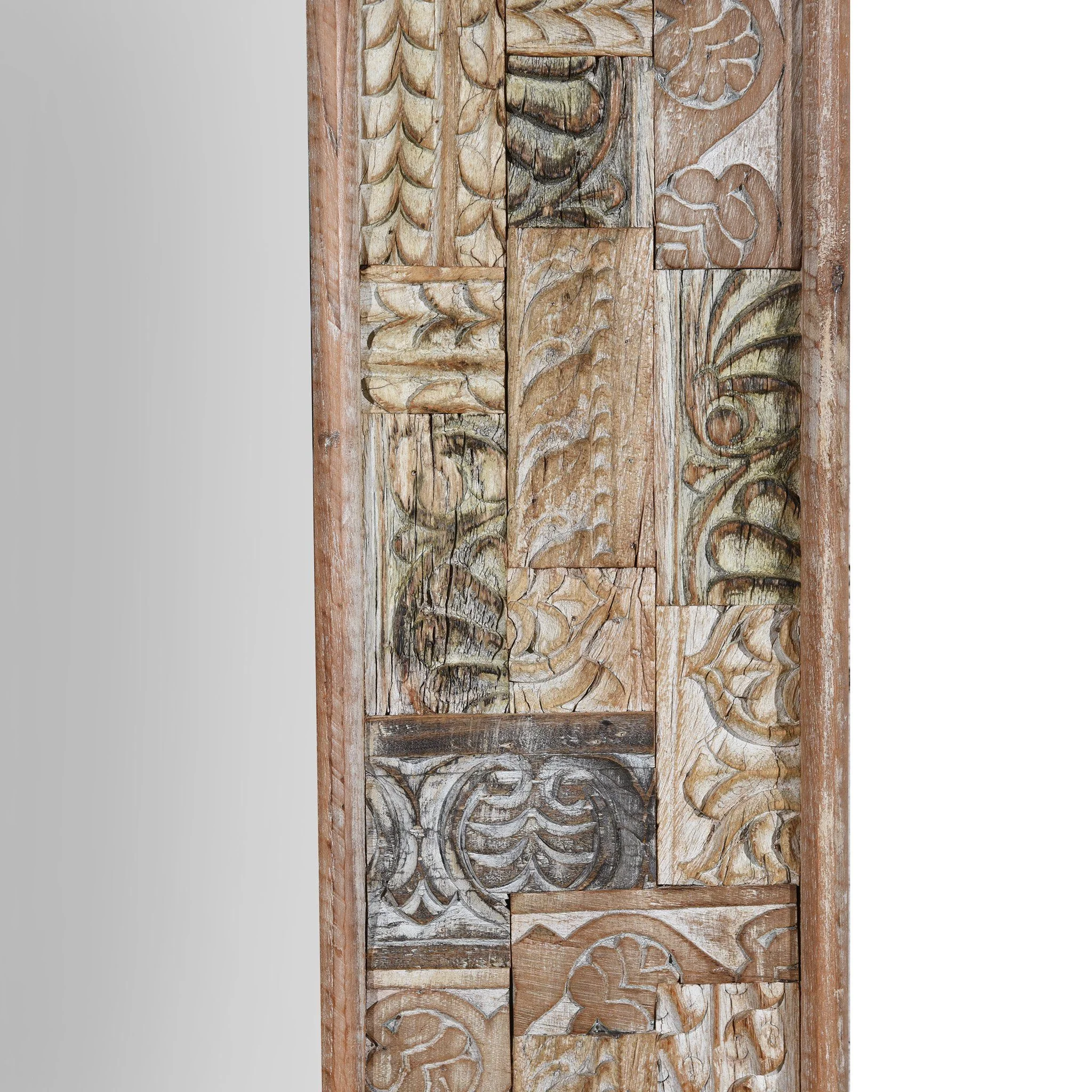 Painted Mirror Made From Reclaimed Teak Wood - Image 4