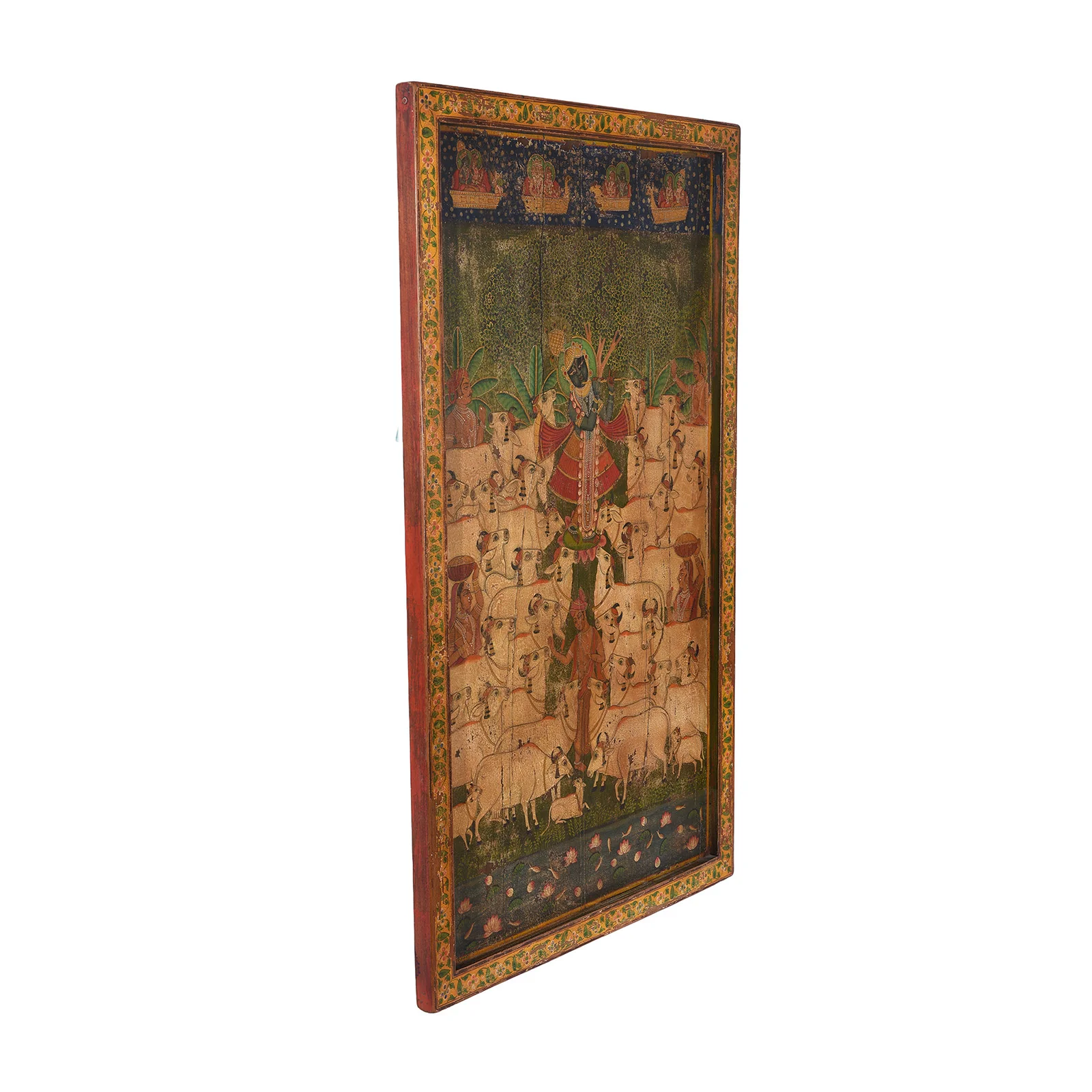 Painted Wooden Pitchwai Painting - Image 6
