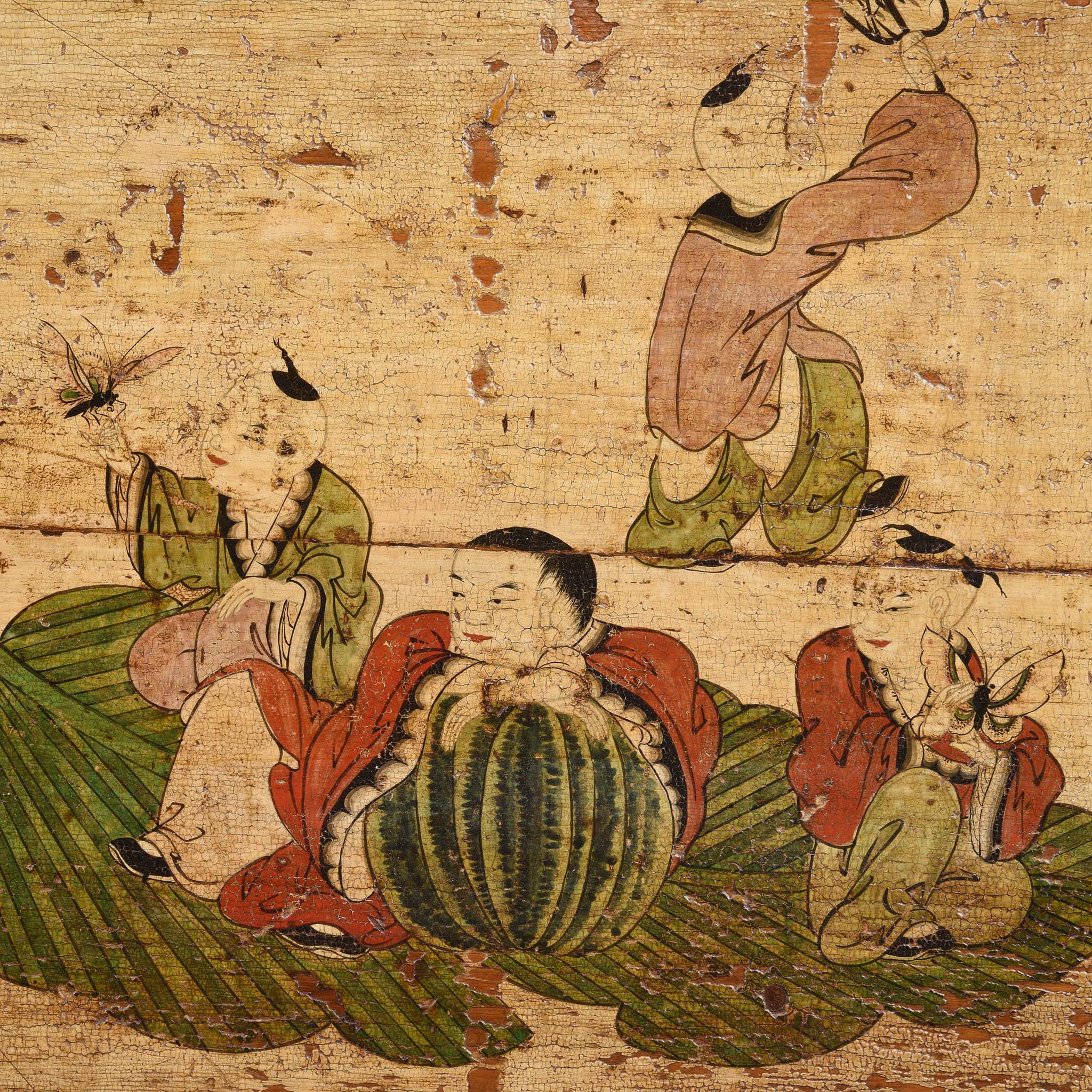 Mongolian Sideboard with Original Painting 19thC - Image 8