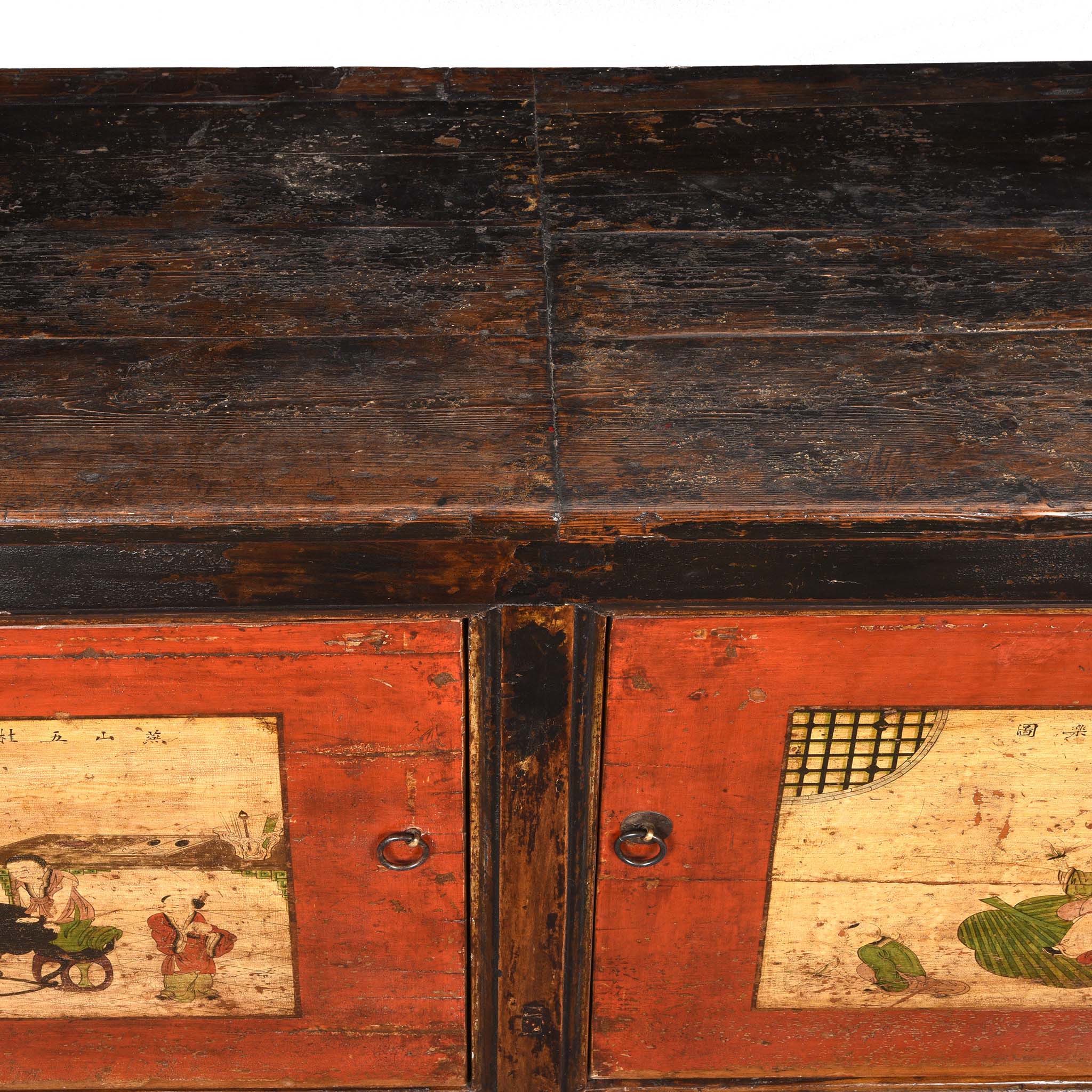 Mongolian Sideboard with Original Painting 19thC - Image 9