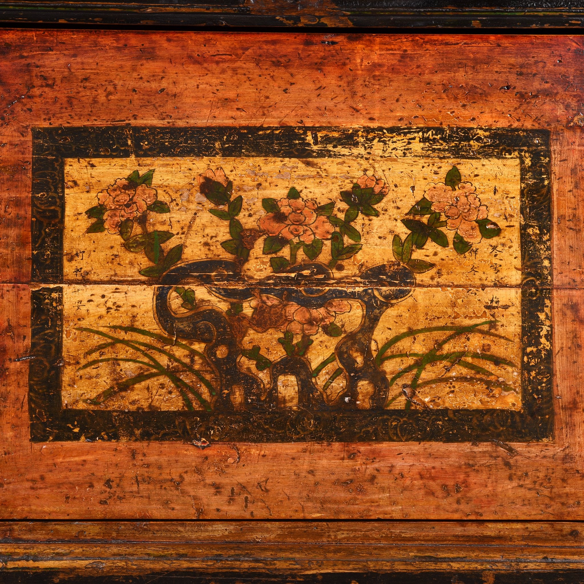 Mongolian Sideboard With Original Painting - 19thC - Image 4