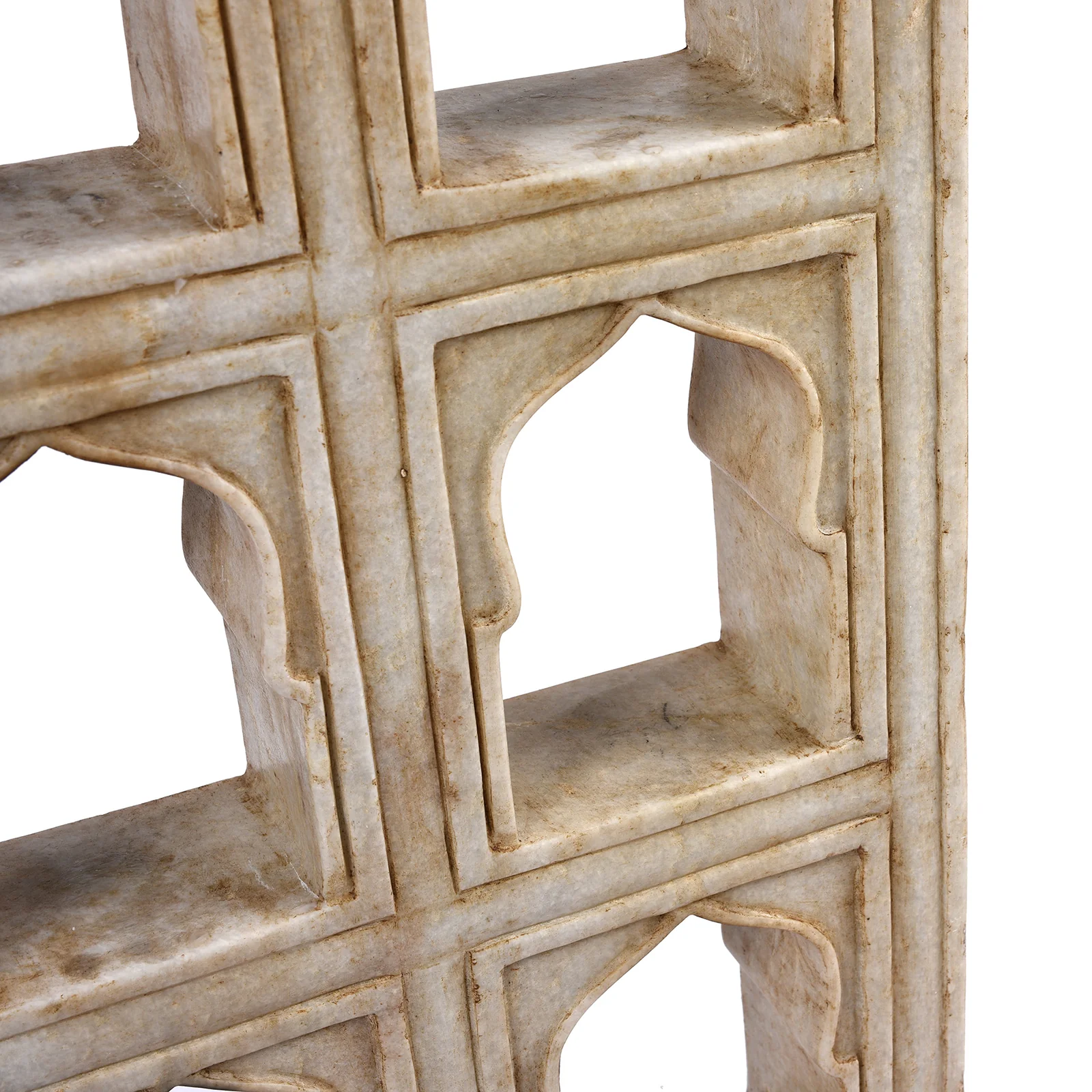 White Marble Lamp Niche (15-Way) - Mughal Style - Image 5