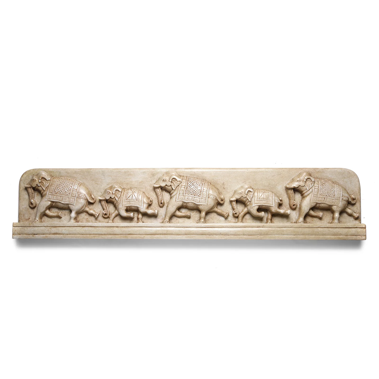 White Marble Elephant Panel - Mughal Style - Image 5