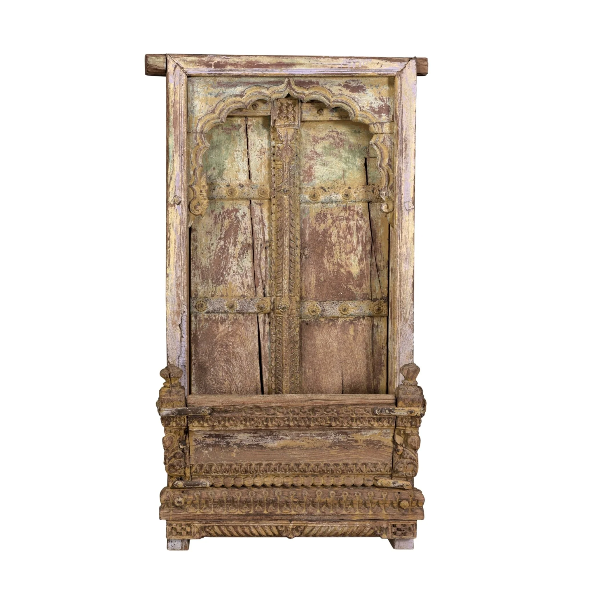 Old Indian Window Shutter From Madhya Pradesh - 18thC