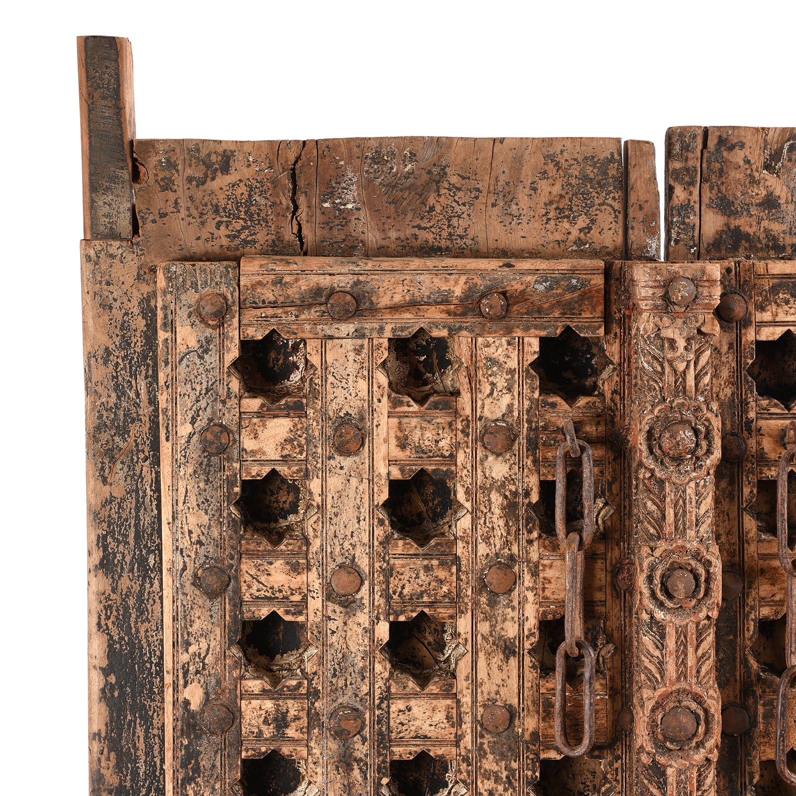 Mughal Style Carved Indian Door From Madhya Pradesh - 18thC - Image 3