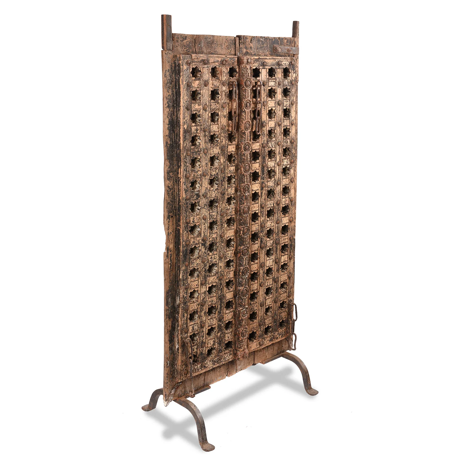 Mughal Style Carved Indian Door From Madhya Pradesh - 18thC - Image 4