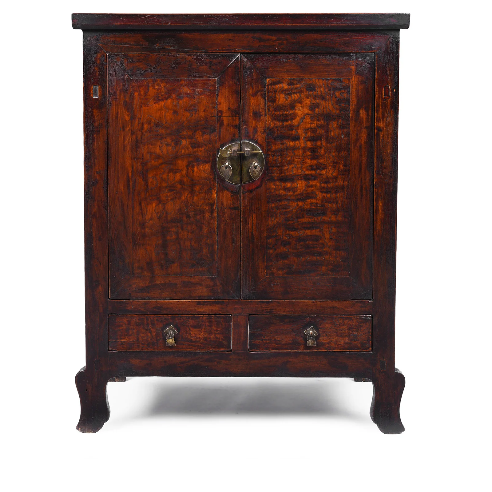 Mulberry & Poplar Cabinet From Gansu - 19th Century