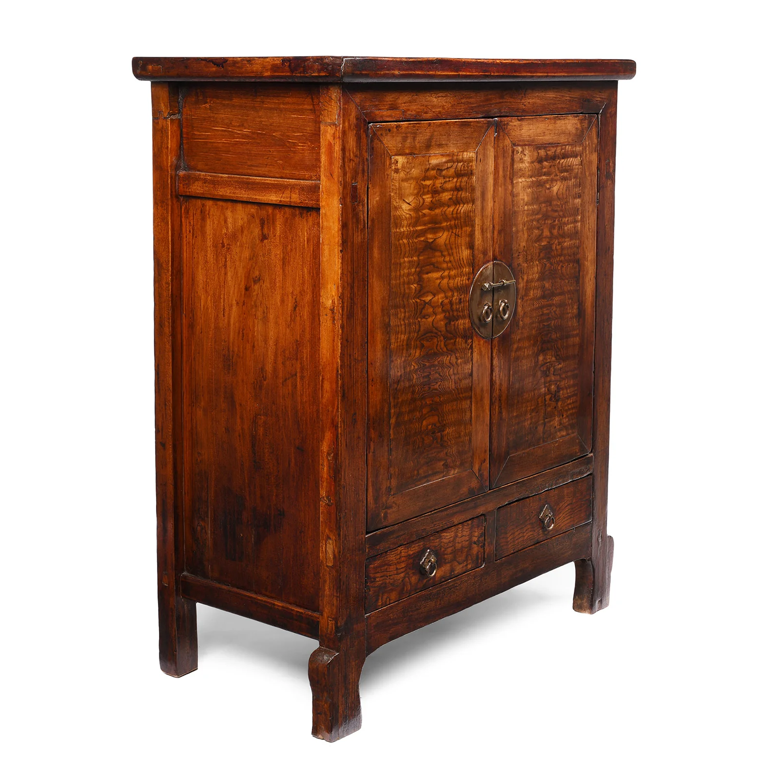 Mulberry & Walnut Chinese Cabinet From Gansu - 19thC - Image 3
