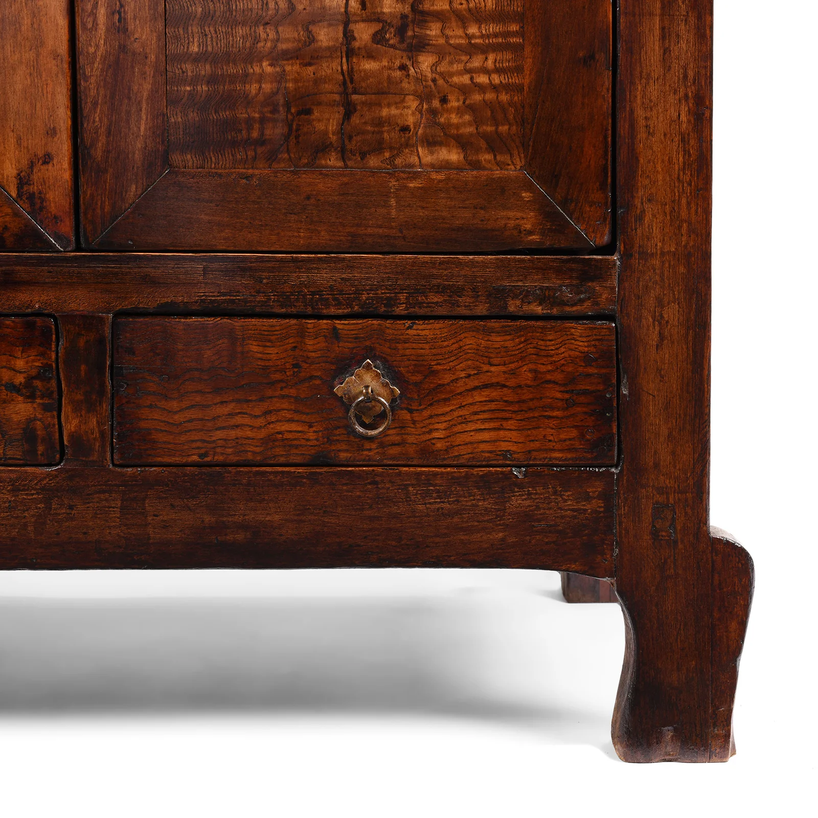 Mulberry & Walnut Chinese Cabinet From Gansu - 19thC - Image 6