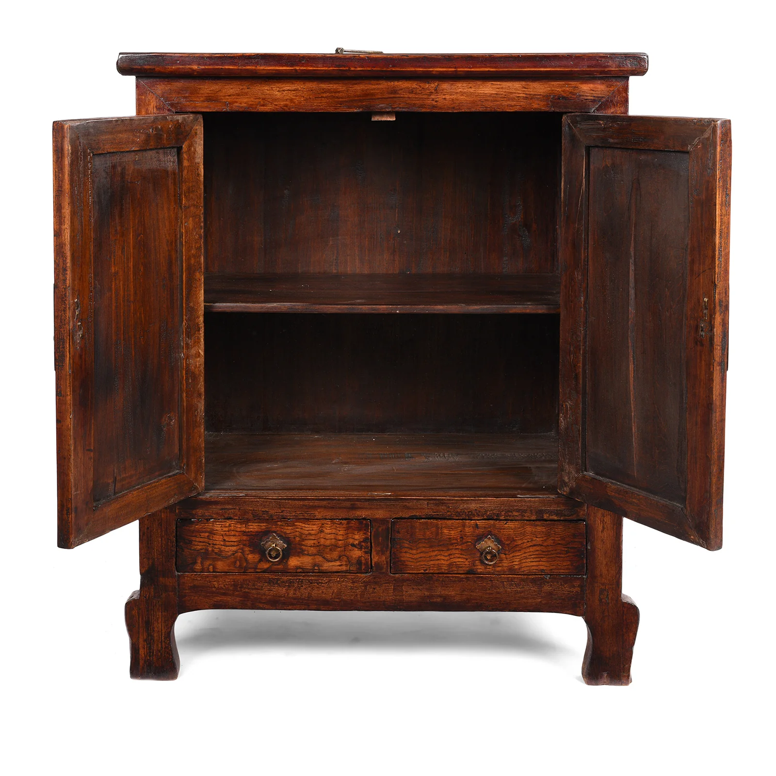 Mulberry & Walnut Chinese Cabinet From Gansu - 19thC - Image 8