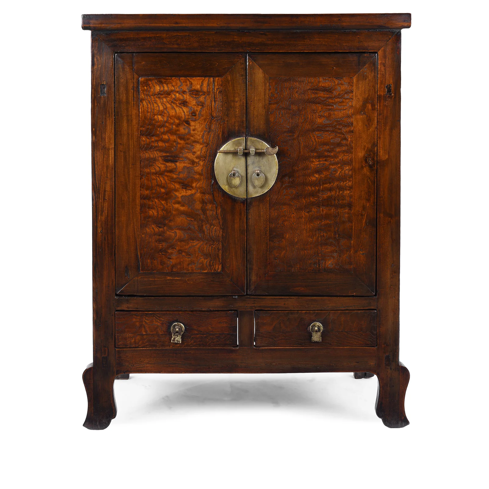 Burr Mulberry Cabinet From Gansu - 19th Century