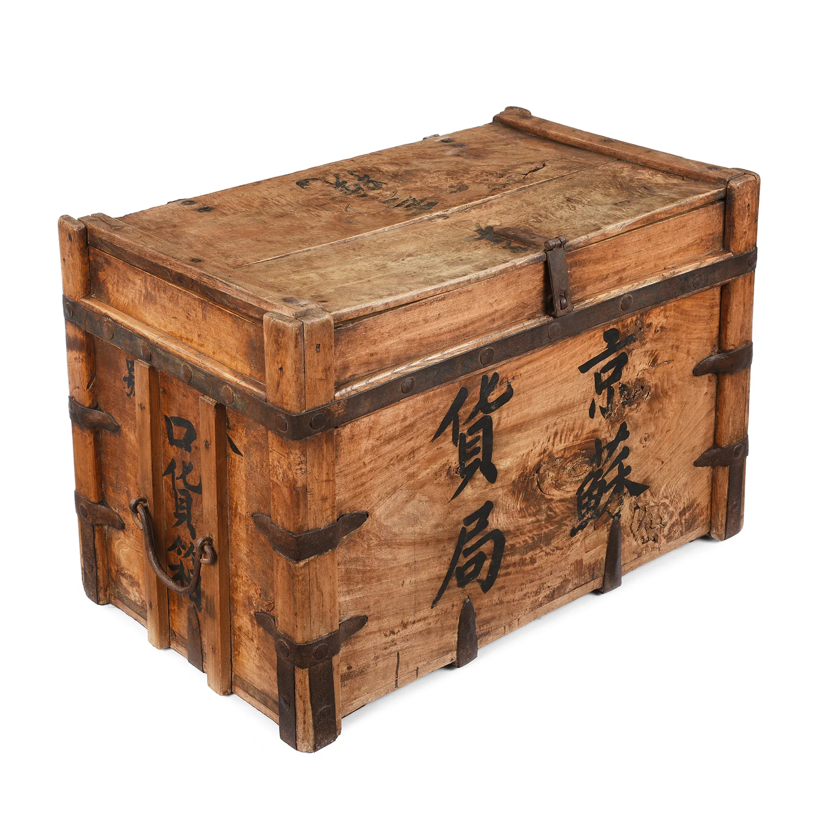 Iron Bound Chinese Shop Chest - 19th Century - Image 3