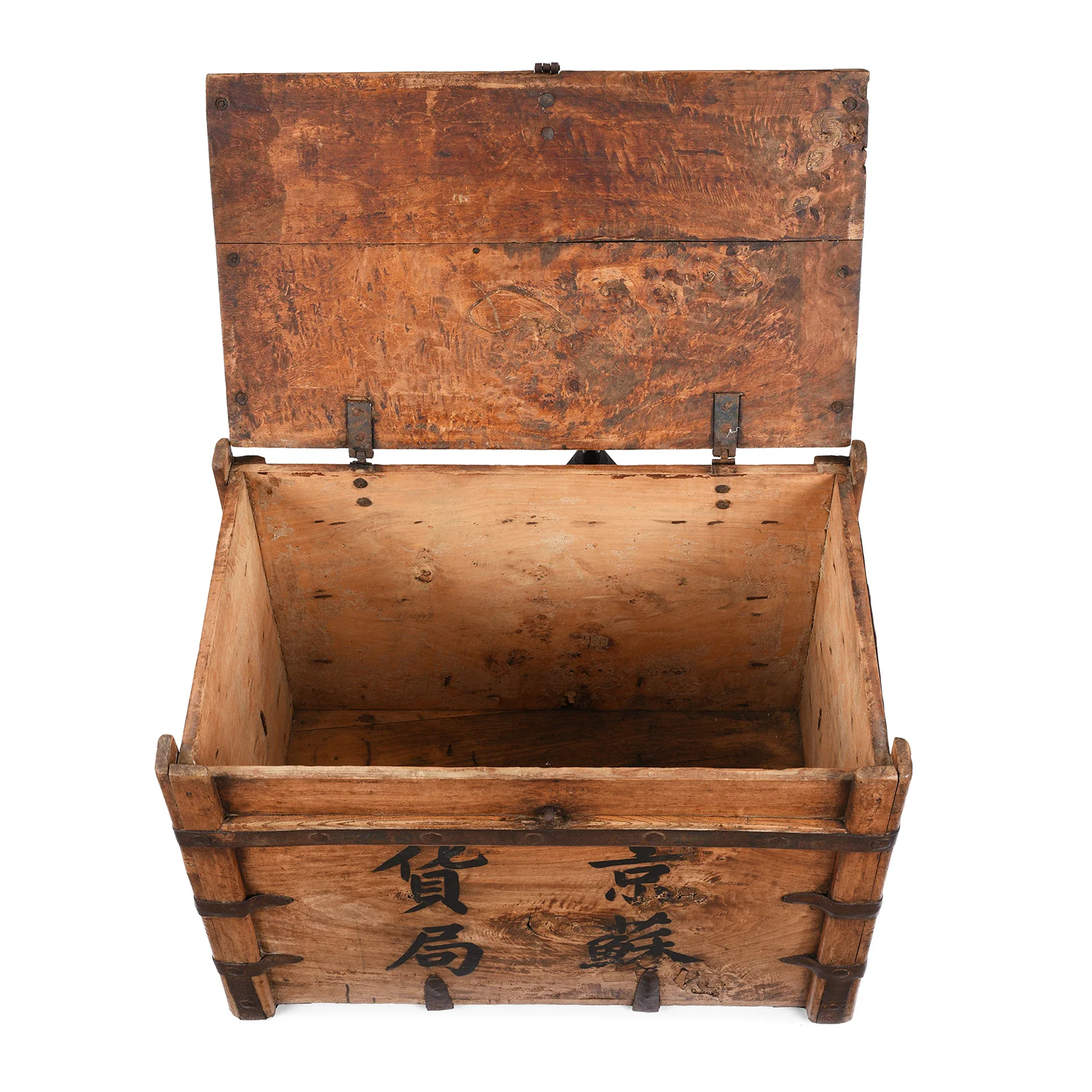 Iron Bound Chinese Shop Chest - 19th Century - Image 5