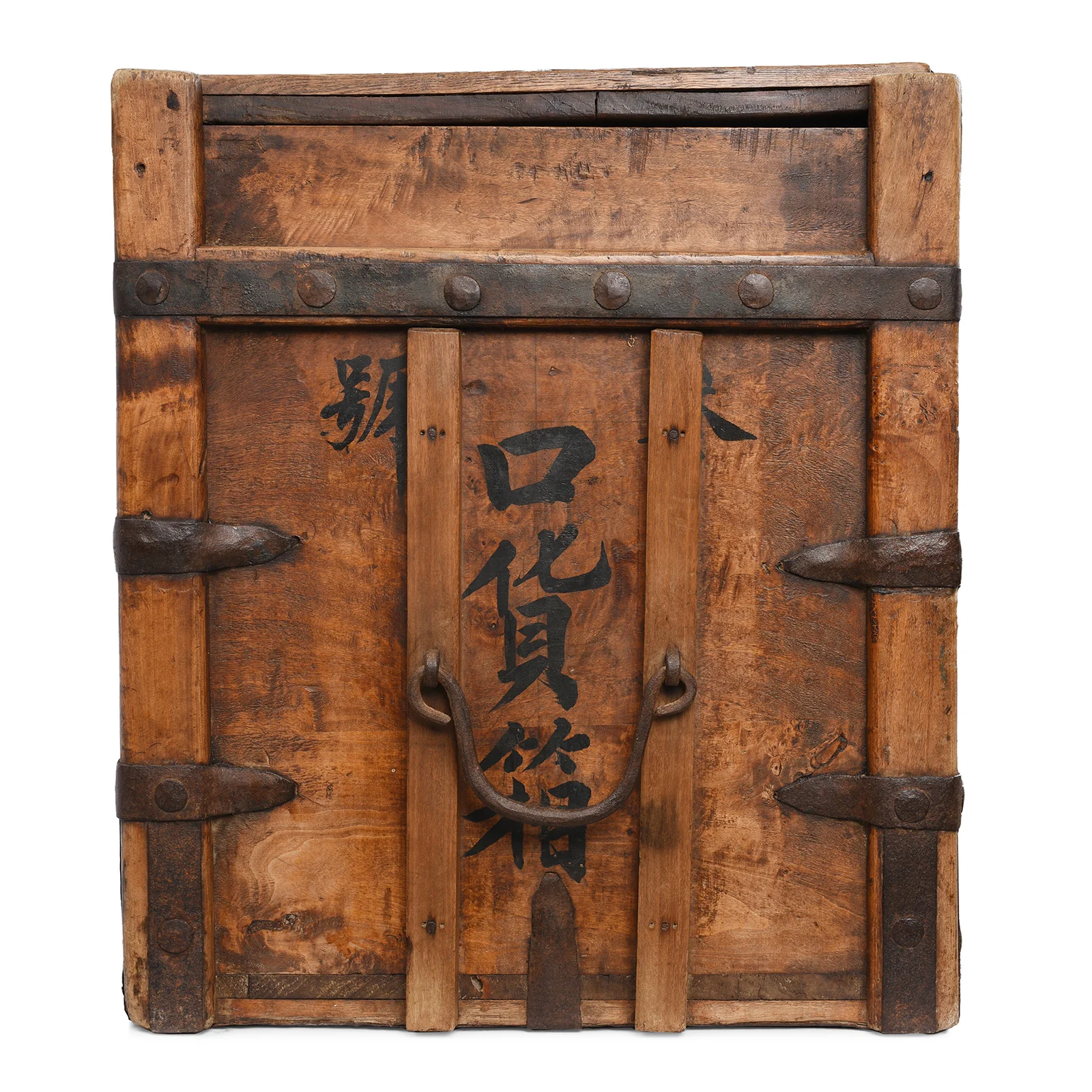 Iron Bound Chinese Shop Chest - 19th Century - Image 6