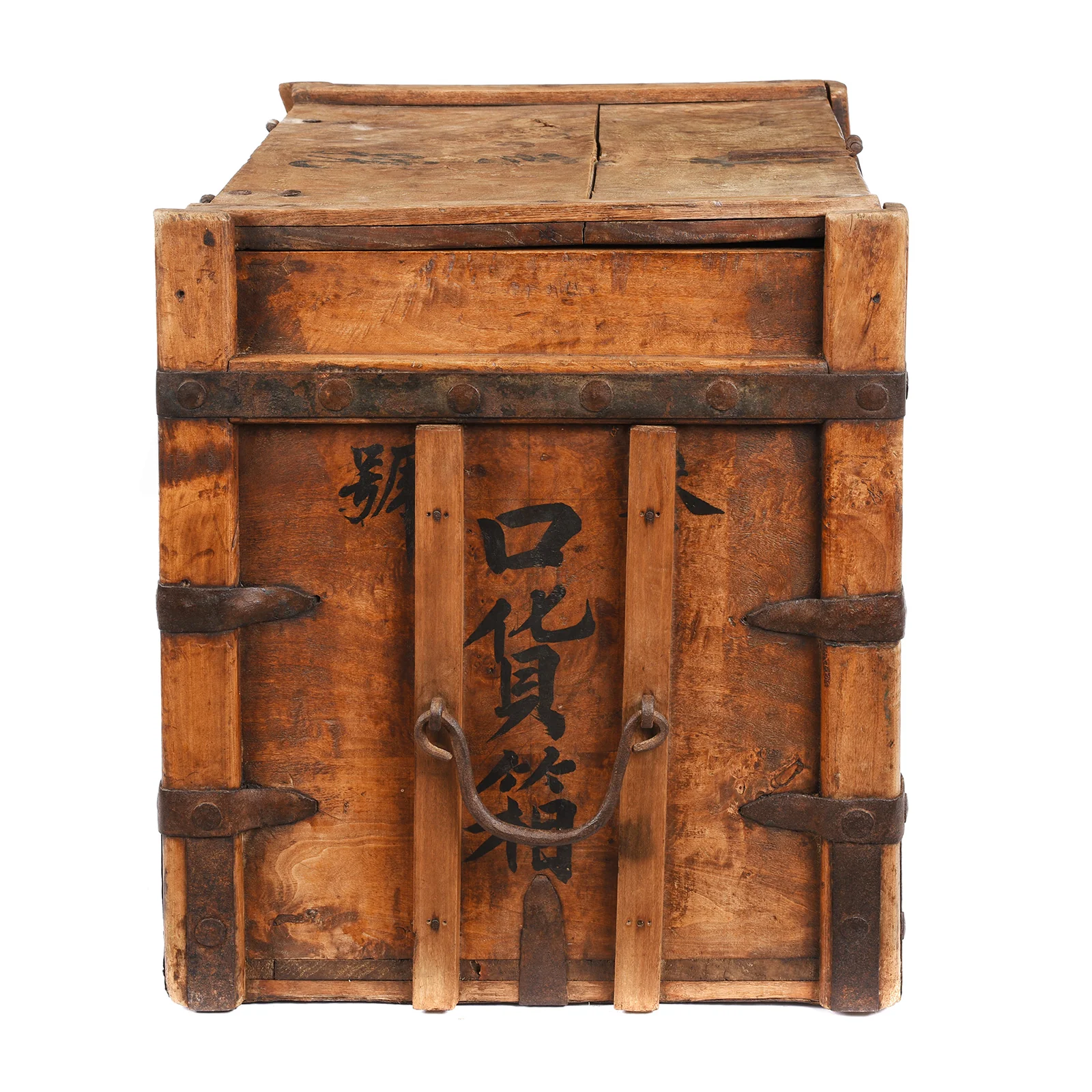 Iron Bound Chinese Shop Chest - 19th Century - Image 8