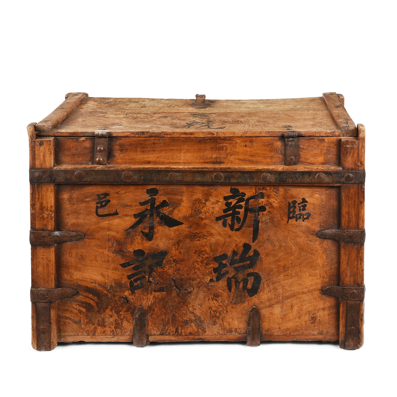 Iron Bound Chinese Shop Chest - 19th Century - Image 9