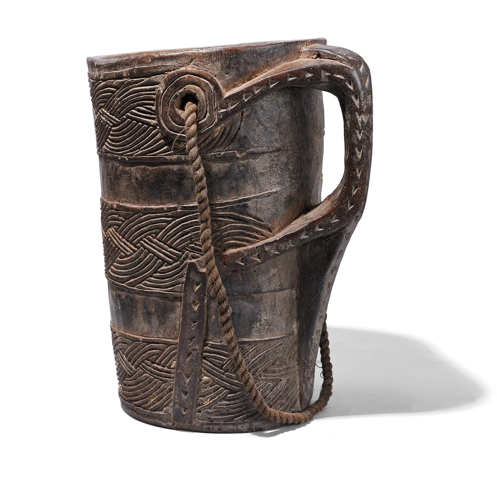 Nepalese Carved Wooden Milk Pot - Early 20th Century - Image 4
