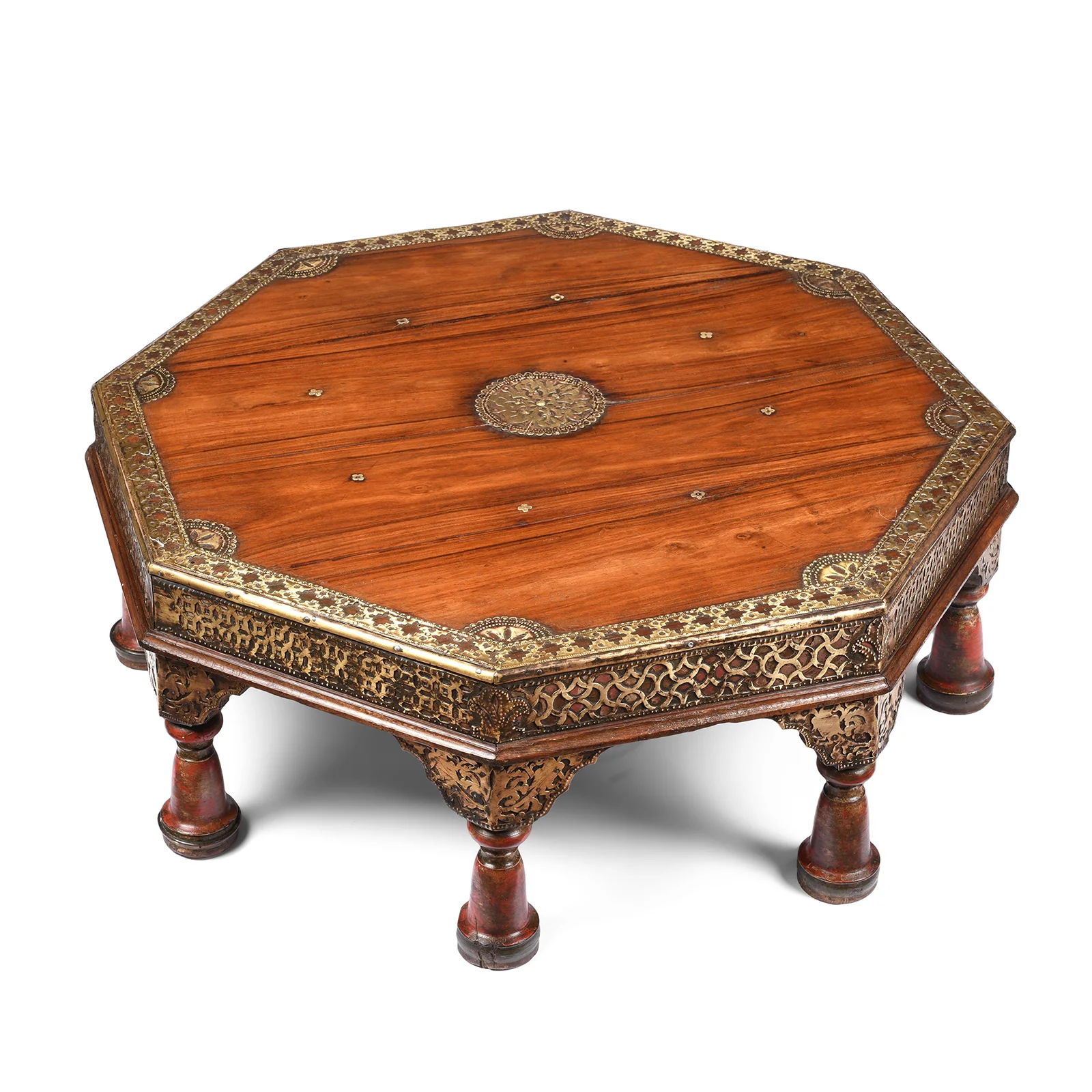 Octagonal Bajot Low Prayer Table From Shekhawati - 19thC - Image 5