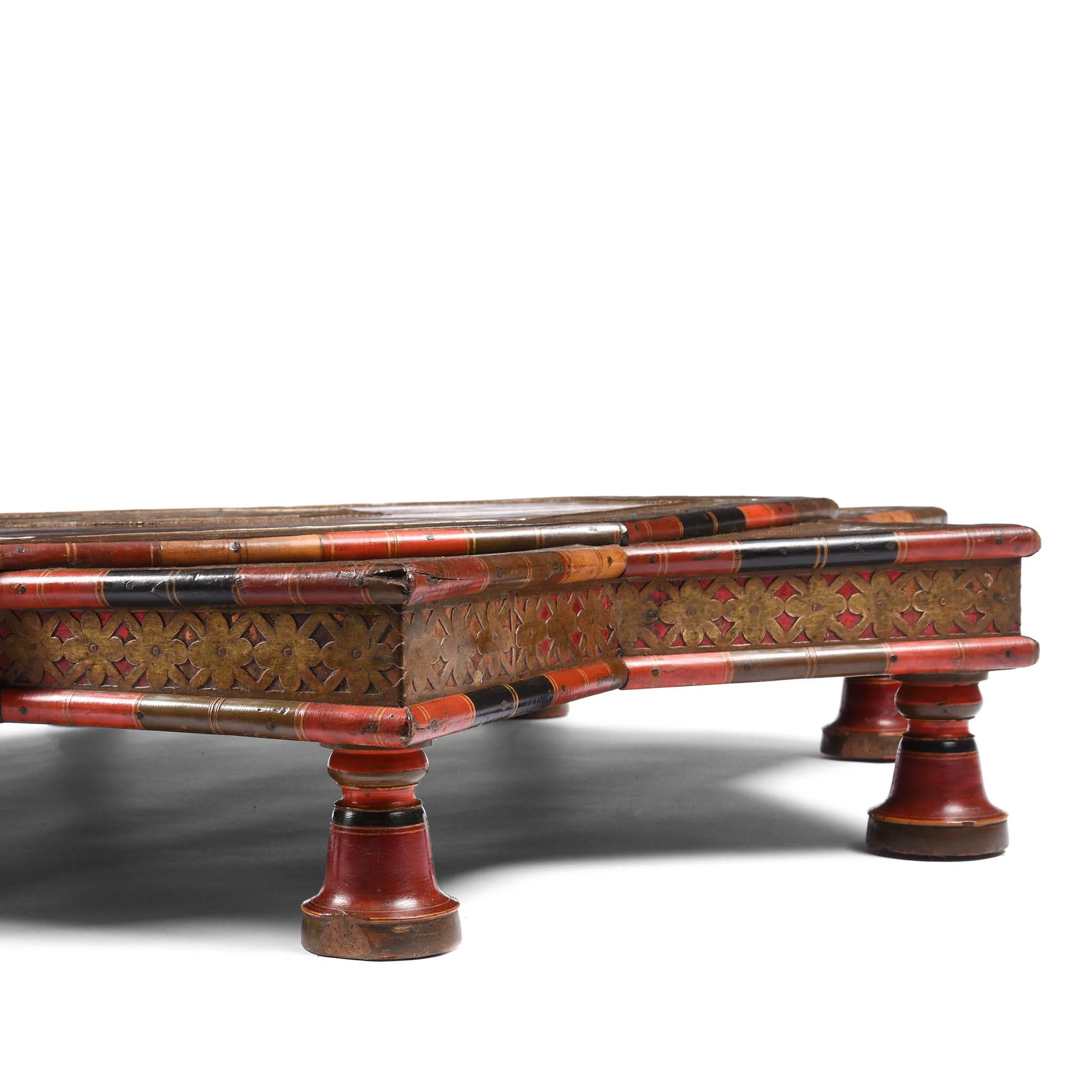 Octagonal Rosewood Bajot Prayer Table From Rajasthan - 19th Century - Image 4