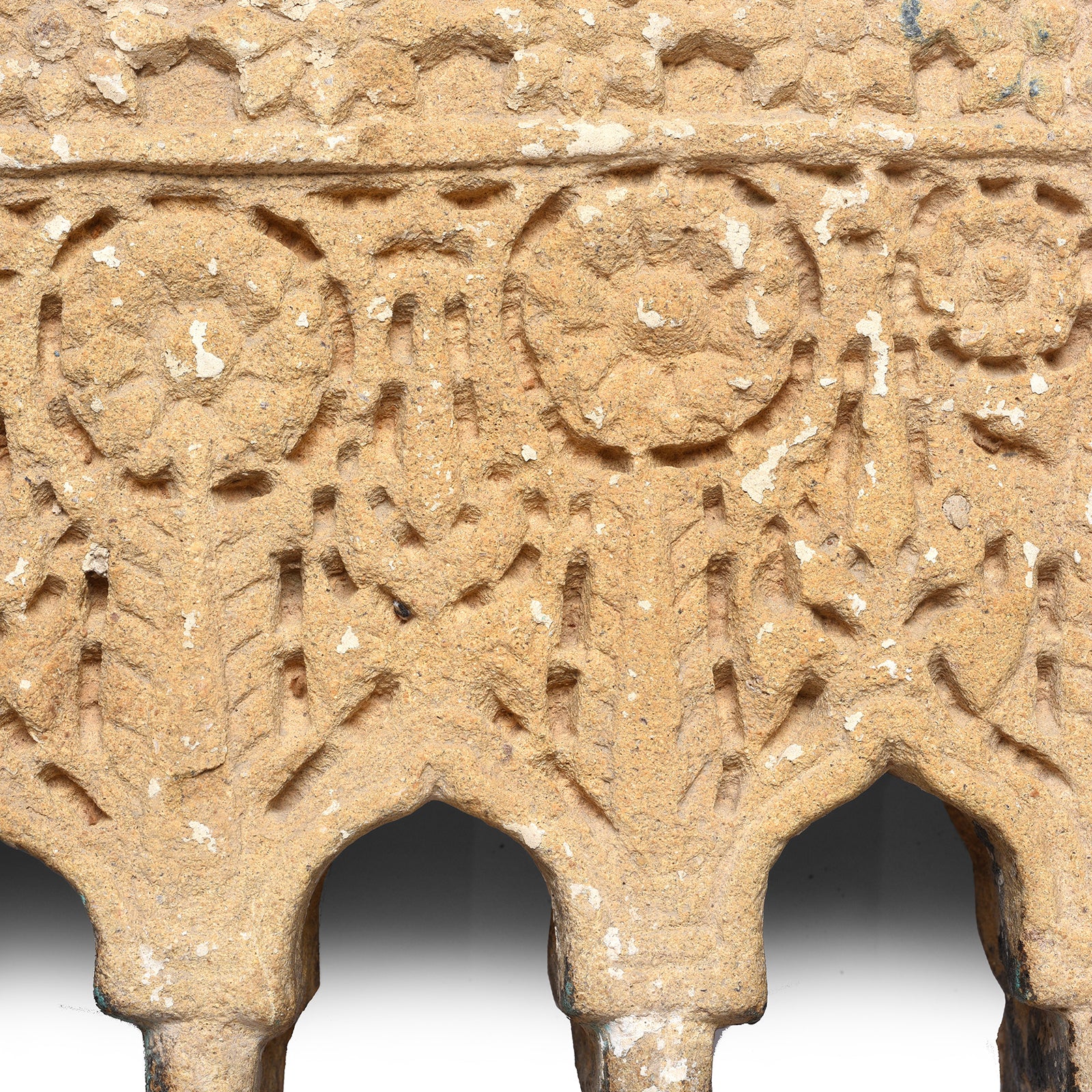 3 Way Stone Lamp Niche From Jaisalmer - 19th Century - Image 4