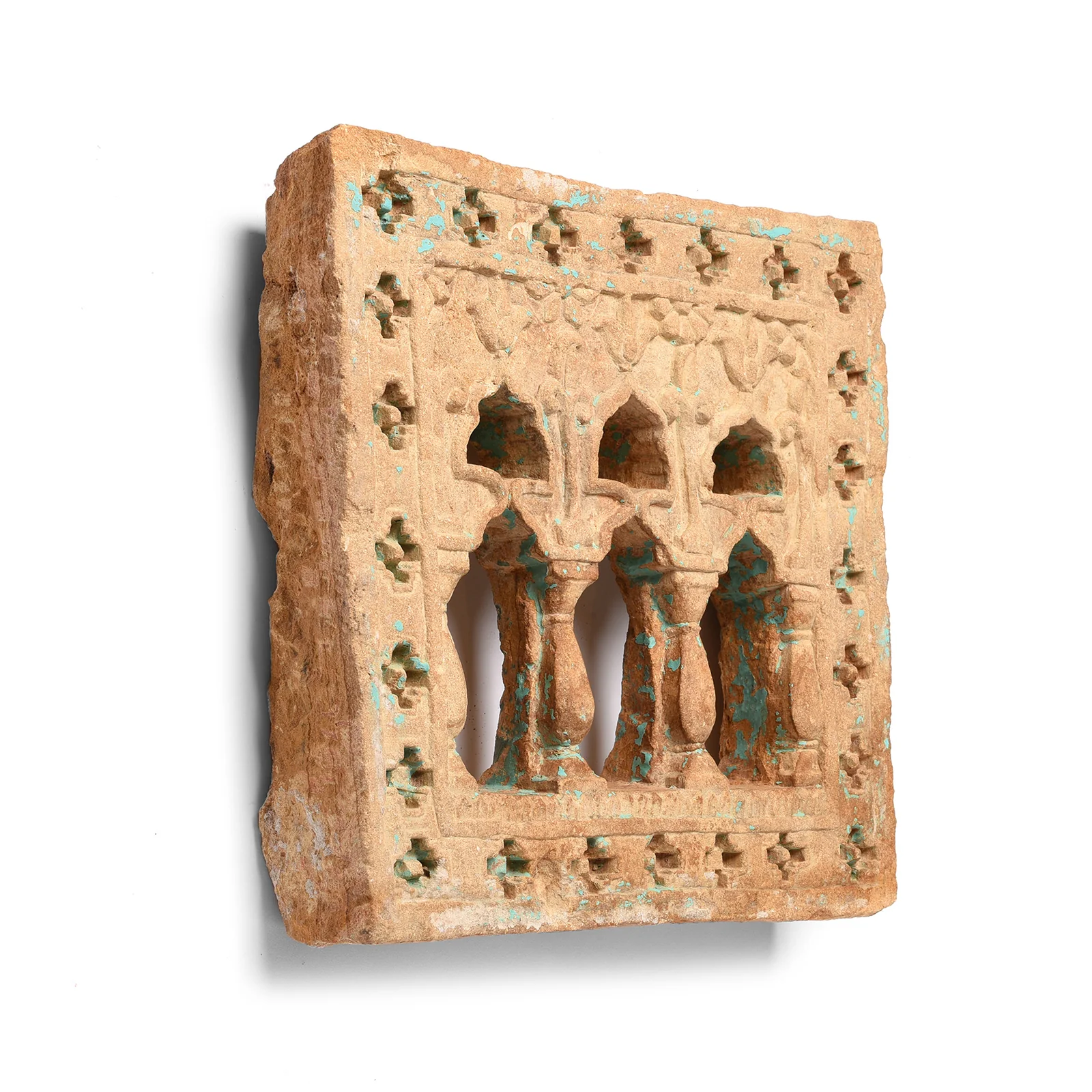 Old 3 Way Stone Lamp Niche From Jaisalmer - 19th Century - Image 2