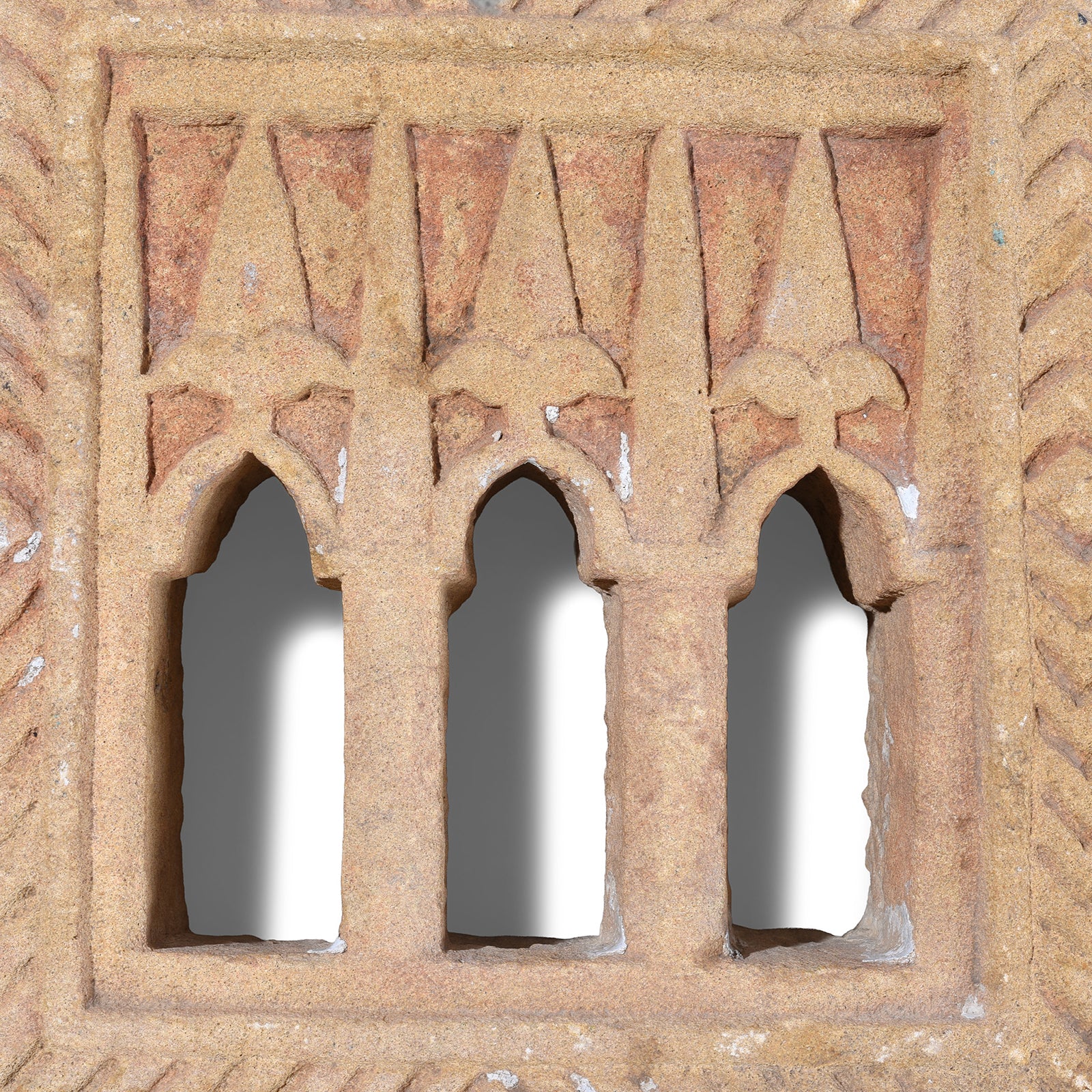 3 Way Stone Lamp Niche From Jaisalmer - 19th Century - Image 4