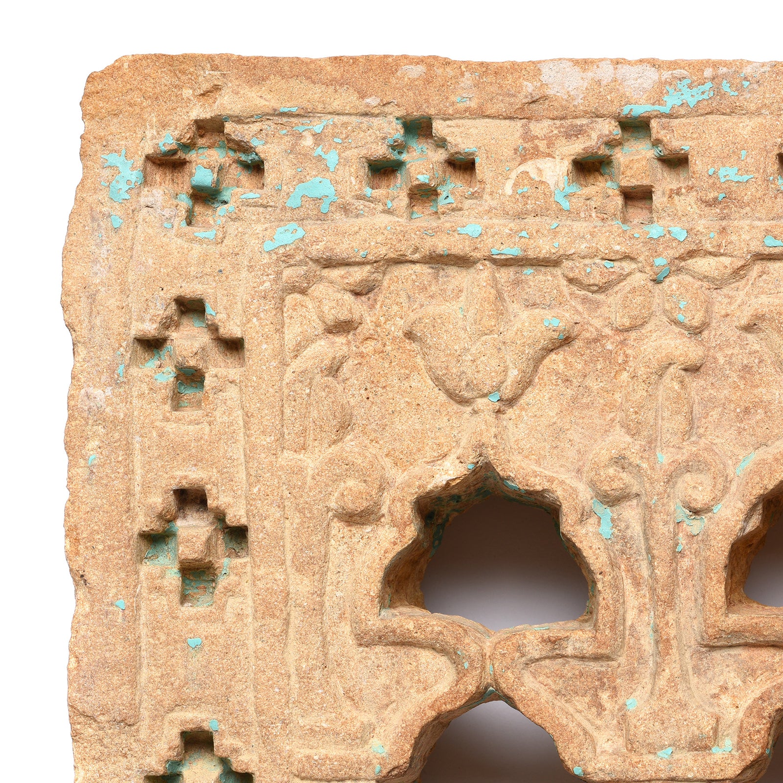 Old 3 Way Stone Lamp Niche From Jaisalmer - 19th Century - Image 3