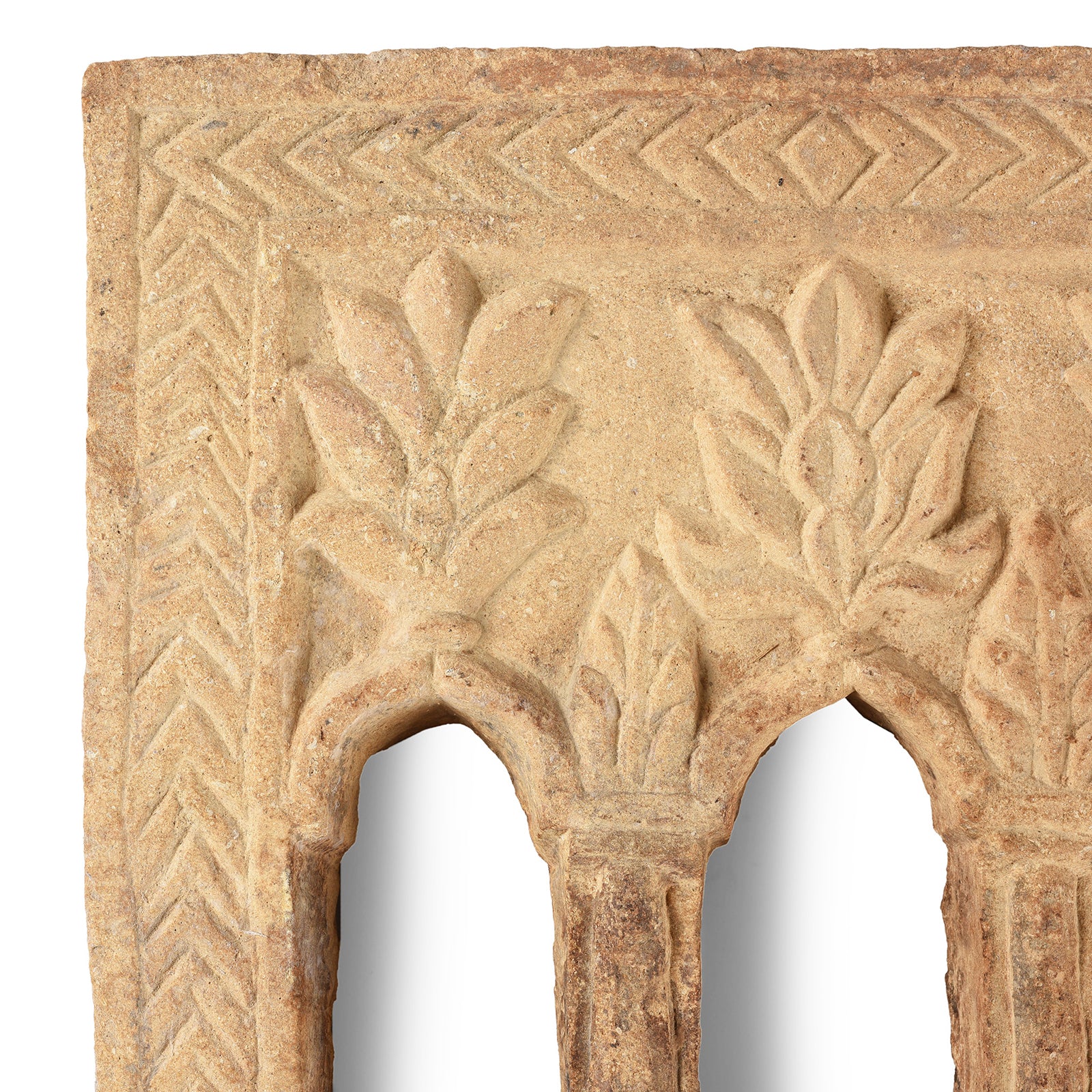 Old 3 Way Stone Lamp Niche From Jaisalmer- 19thC - Image 2