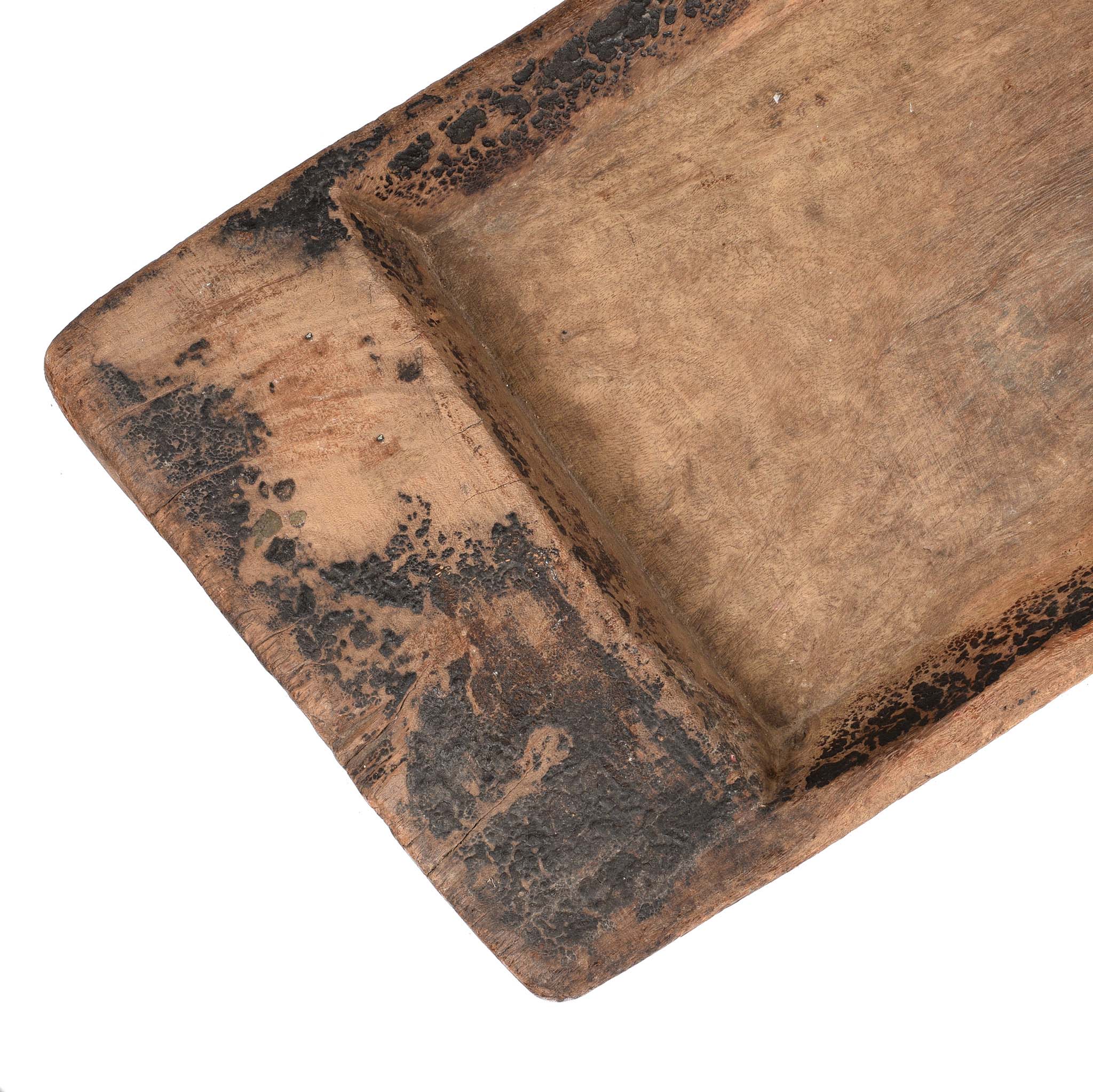 Old Carved Acacia Wood Tray From Rajasthan - 19thC - Image 3