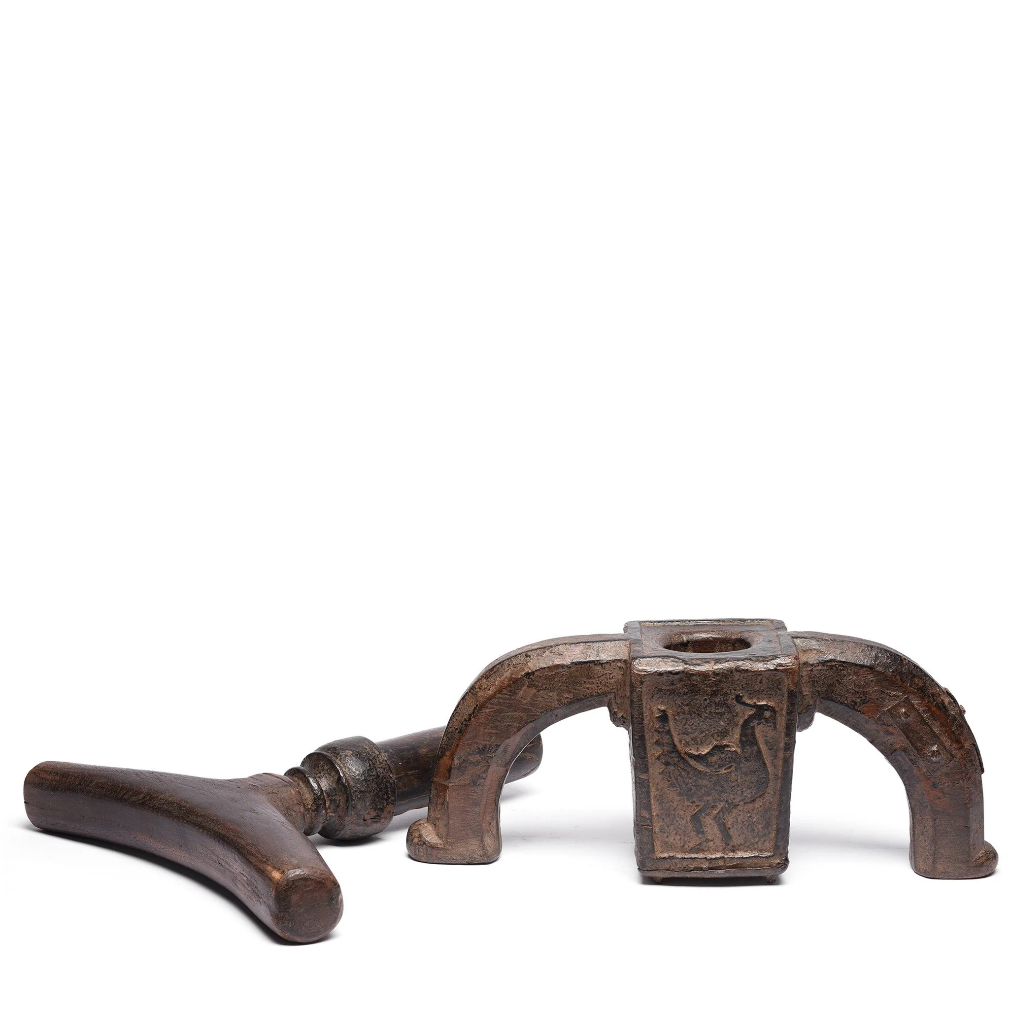 Old Carved Indian Juicer Figure From Banswara - 19thC - Image 5