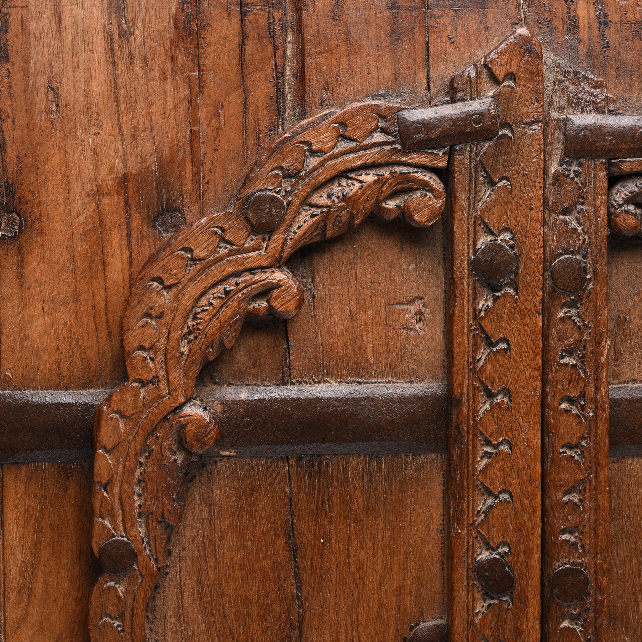 Old Carved Indian Window Shutters From Gujarat - 19thC - Image 2